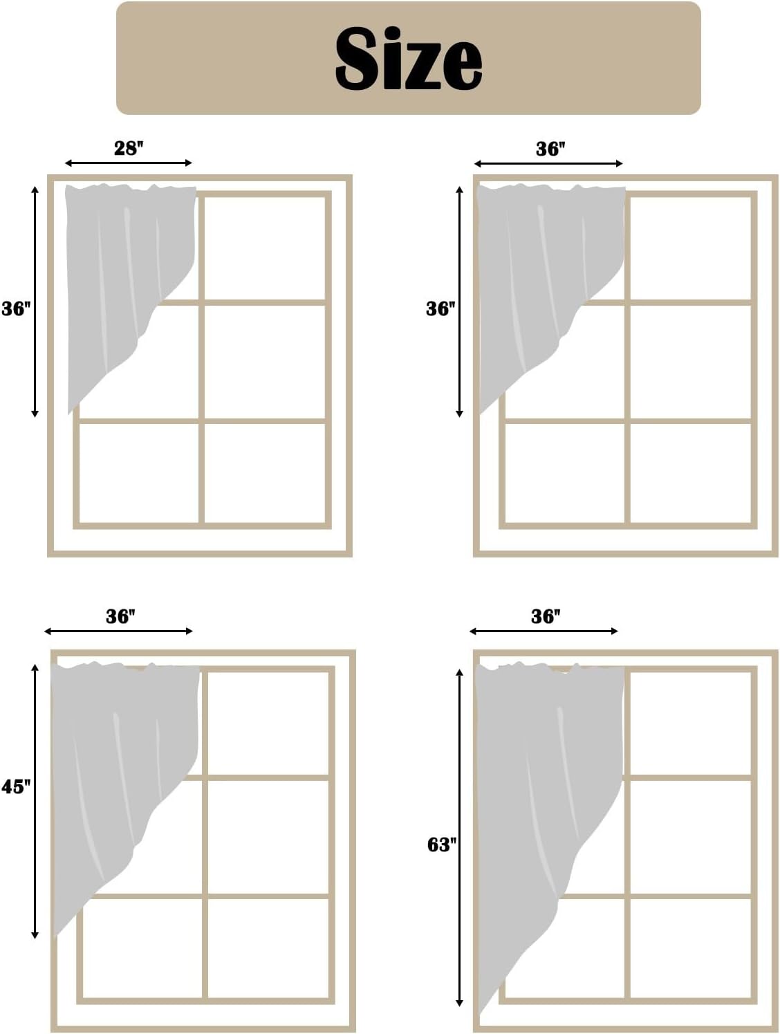 Farmhouse Burnt Orange Valance with 2 Panels for Windows