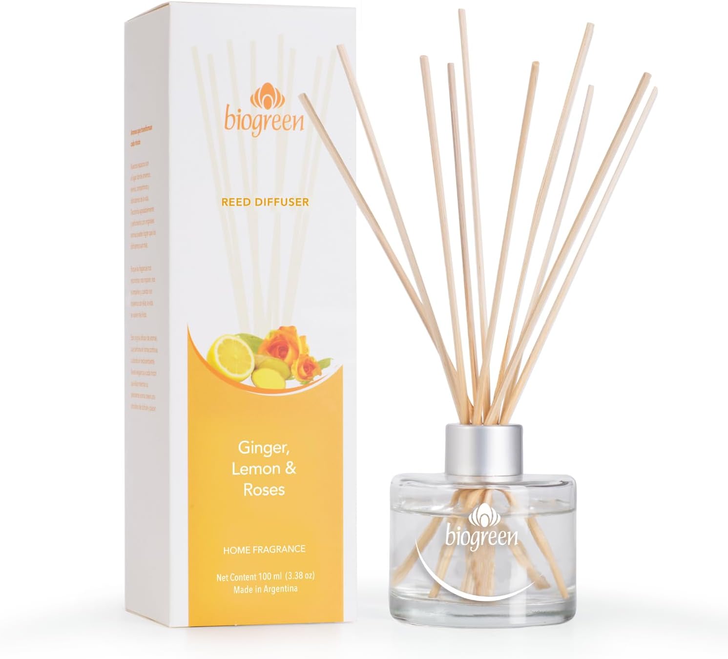 Biogreen Reed Diffuser Ginger Lemon Roses 338 fl oz