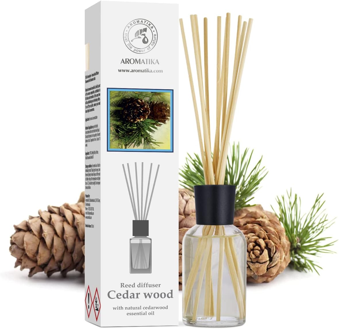 Cedarwood Reed Diffuser 34 Fl Oz - Natural Aromatherapy Set