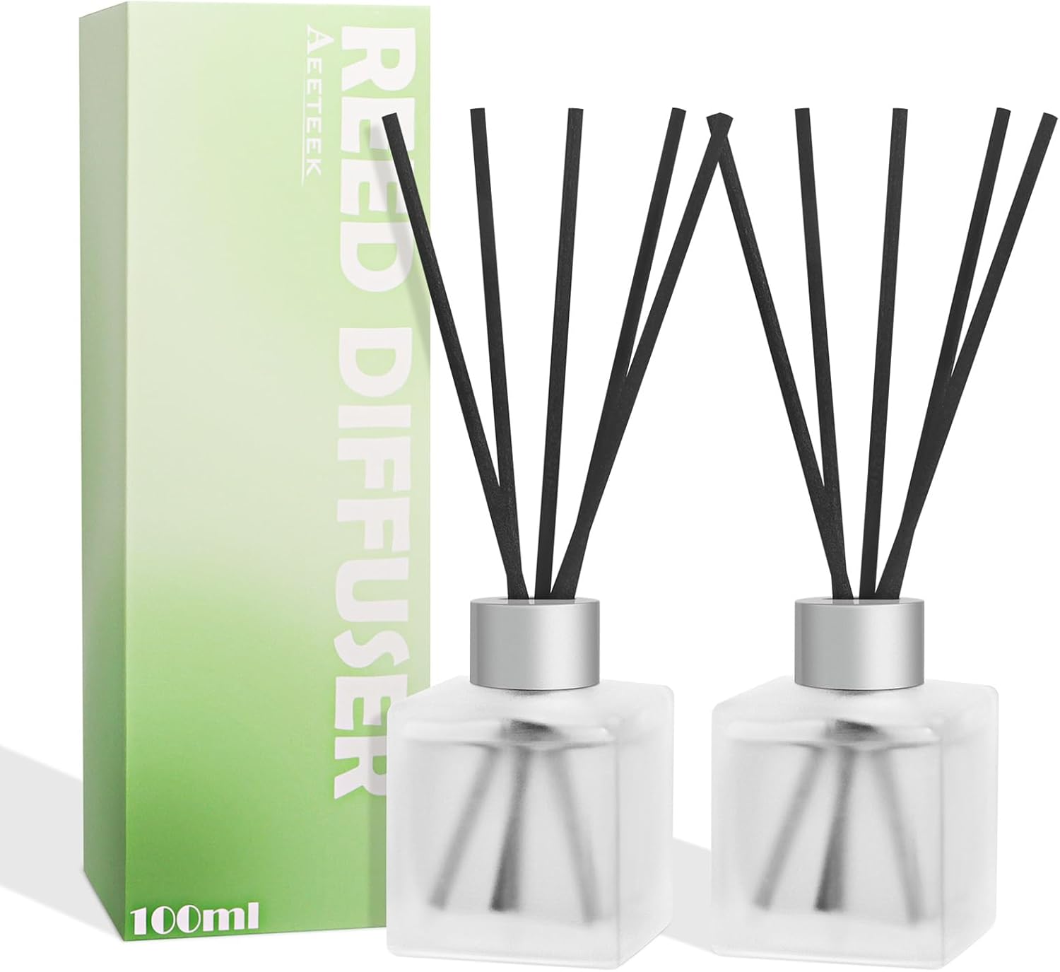 Sea Salt Green Tea Reed Diffuser Set 2-Pack 100ml Aroma Oils with Diffuser Sticks