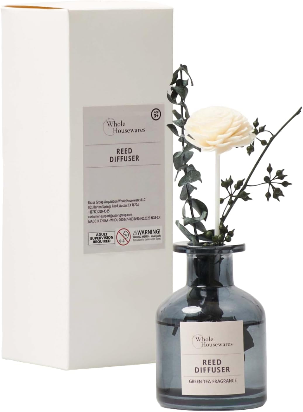Whole Housewares Reed Diffuser with Green Tea Aroma