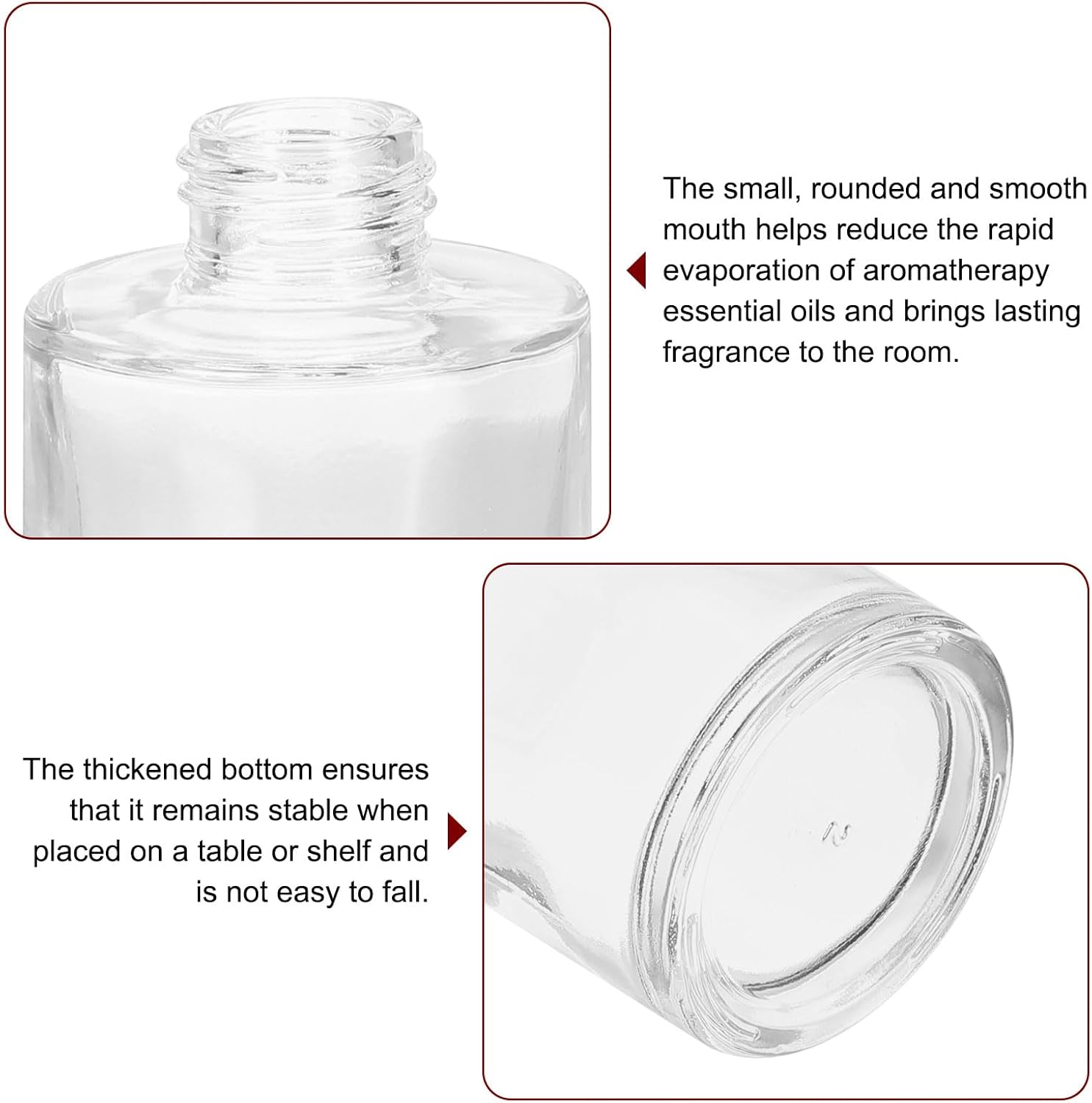 HARFINGTON 2pc 80ml Glass Diffuser Bottle Set