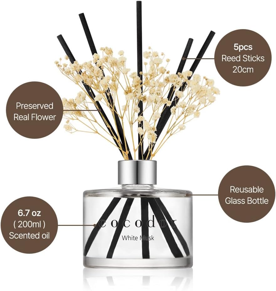 Cocodor Preserved Rose Reed Diffuser Set 67oz