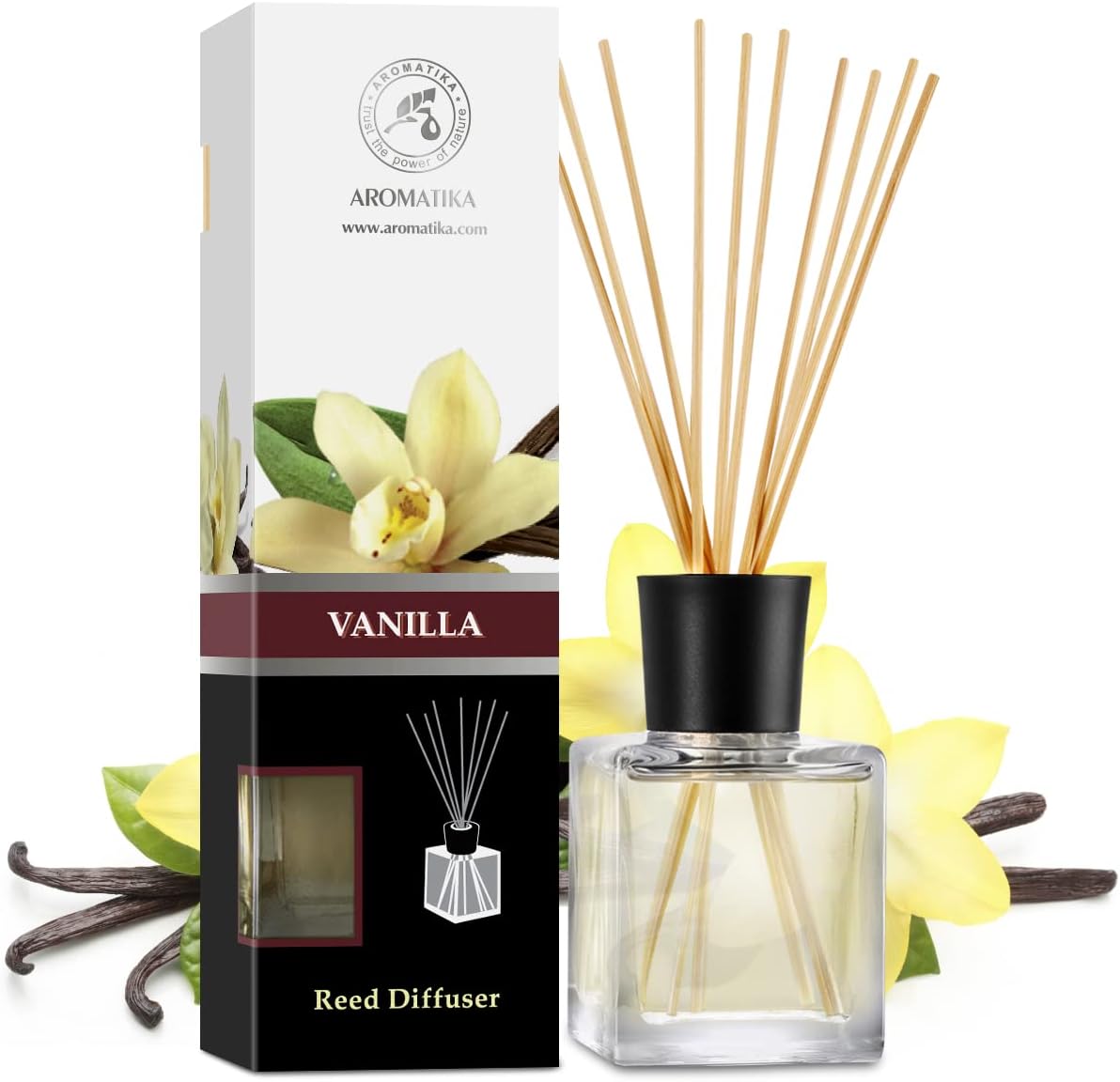 Vanilla Essential Oil Reed Diffuser Set 68 Fl Oz