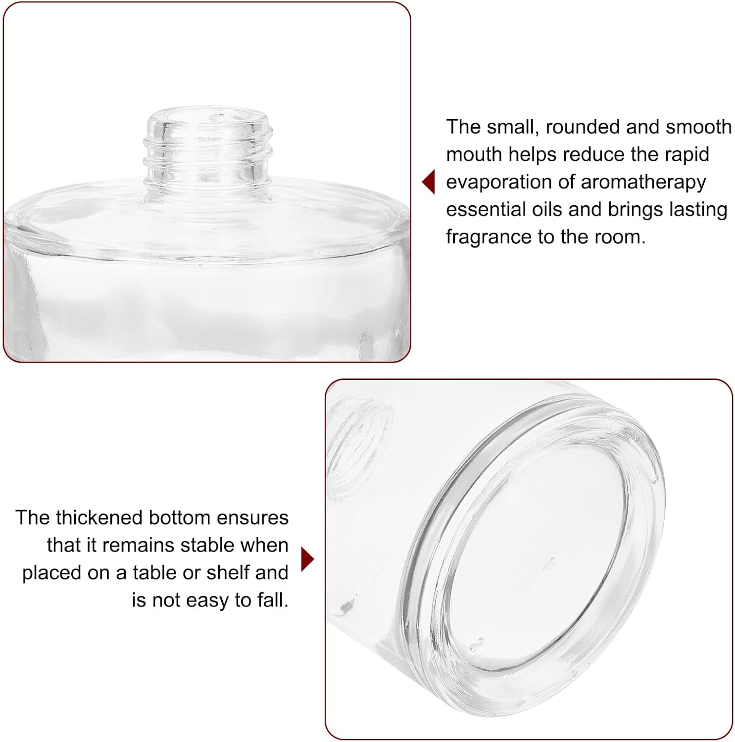 HARFINGTON 250ml Glass Diffuser Bottle for Aromatherapy