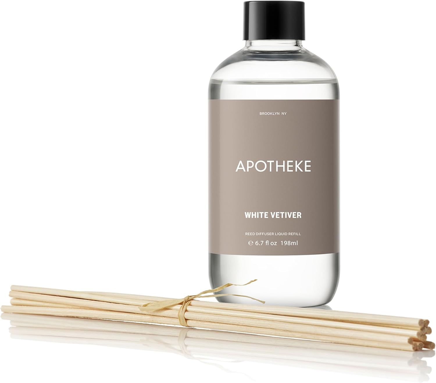 APOTHEKE White Vetiver Reed Diffuser Refill Set with 8 Sticks