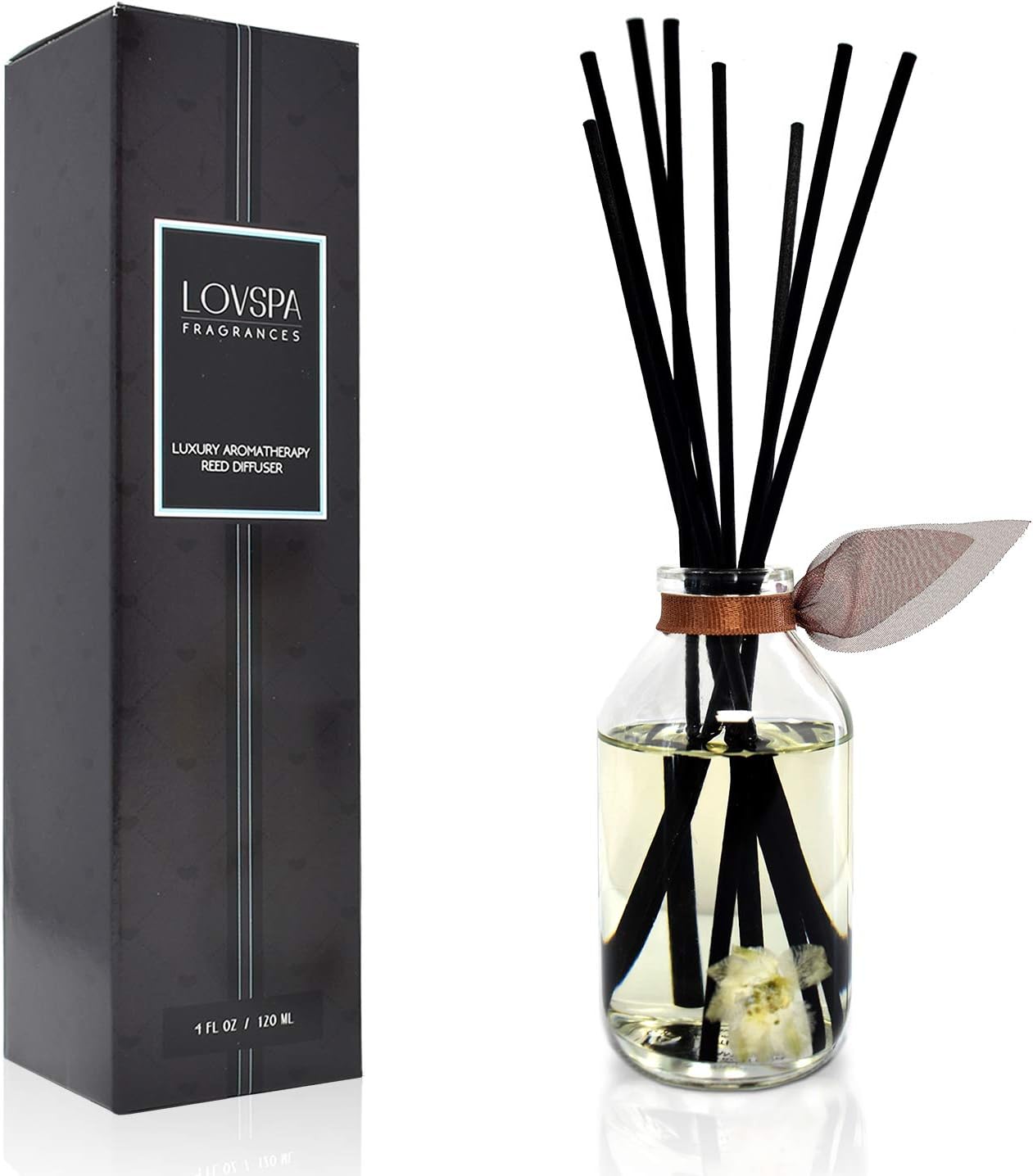 LOVSPA Baltic Amber Reed Diffuser Set - Non Toxic Oil Diffuser