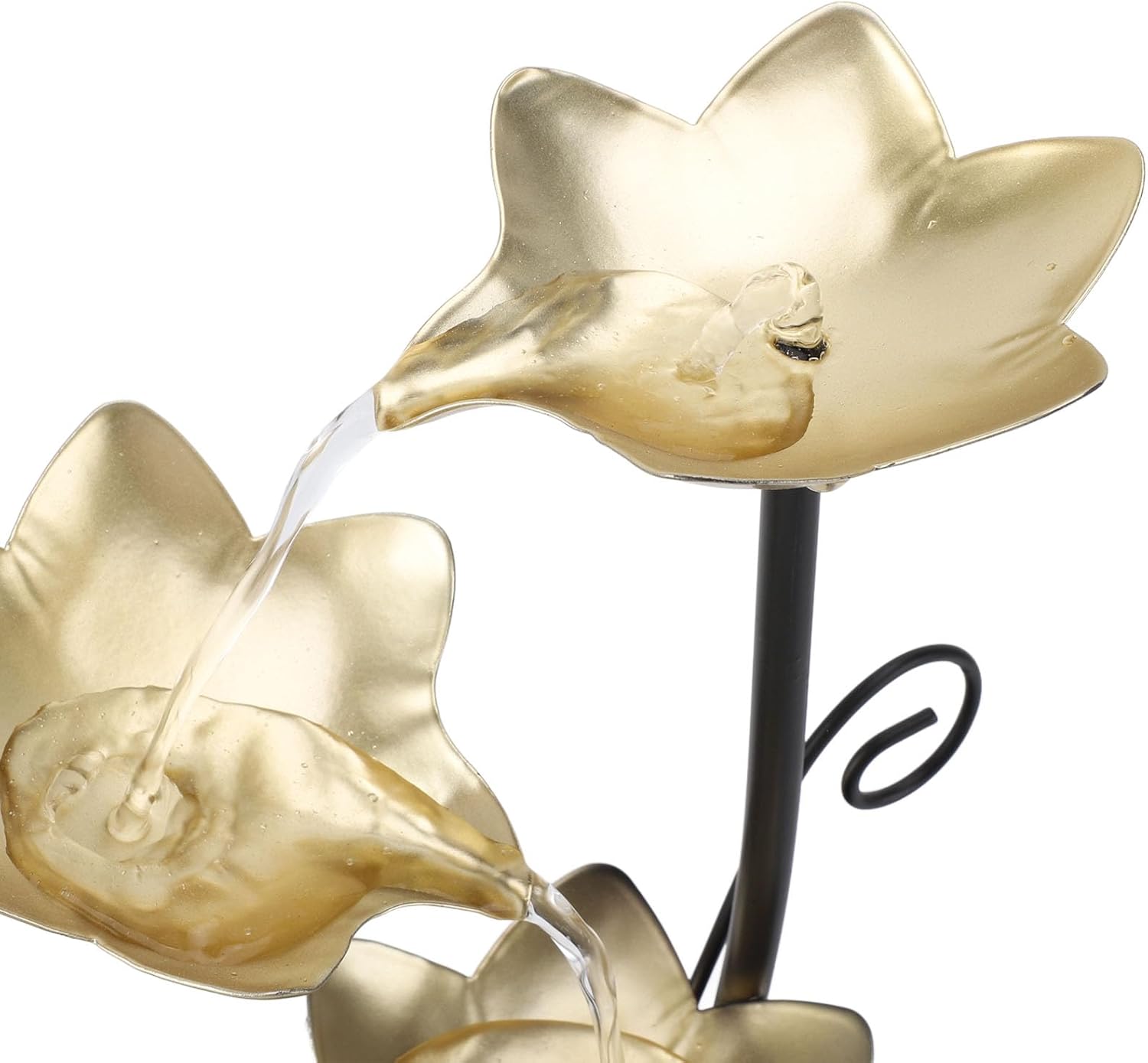 DADEA Indoor Water Fountain with LED Light 4 Tier USB Tabletop Fountain for Home Office Decor