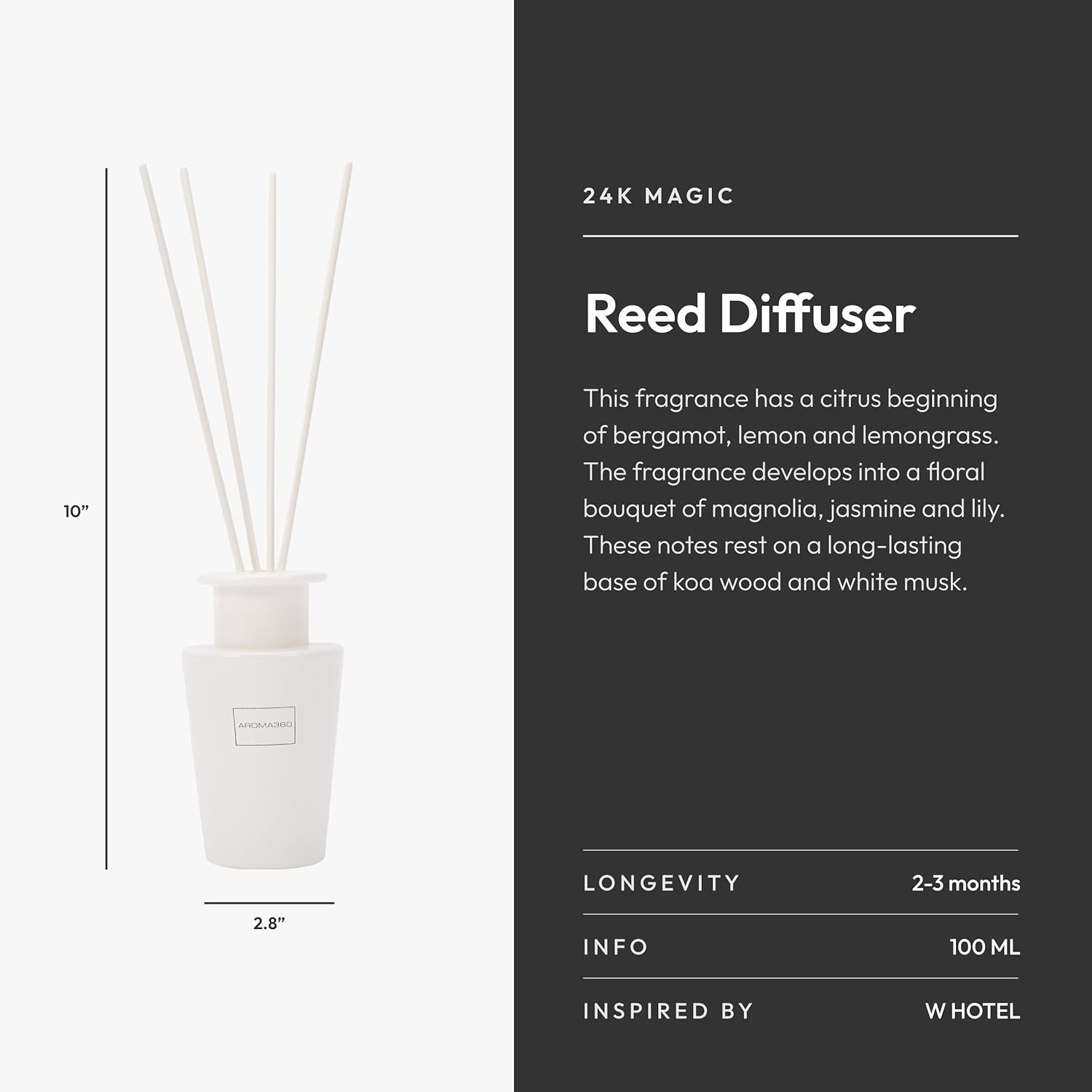 Aroma360 Iris Reed Diffuser Set Luxury 4 Month 100ML