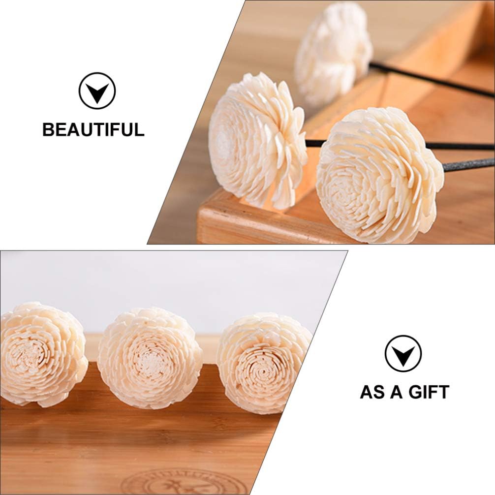 Amosfun 3Pcs Flower Rattan Reed Diffuser Sticks