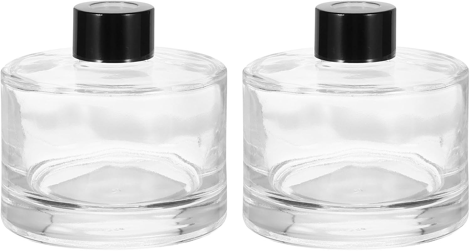 HARFINGTON 2pcs 200ml Glass Diffuser Bottle Set