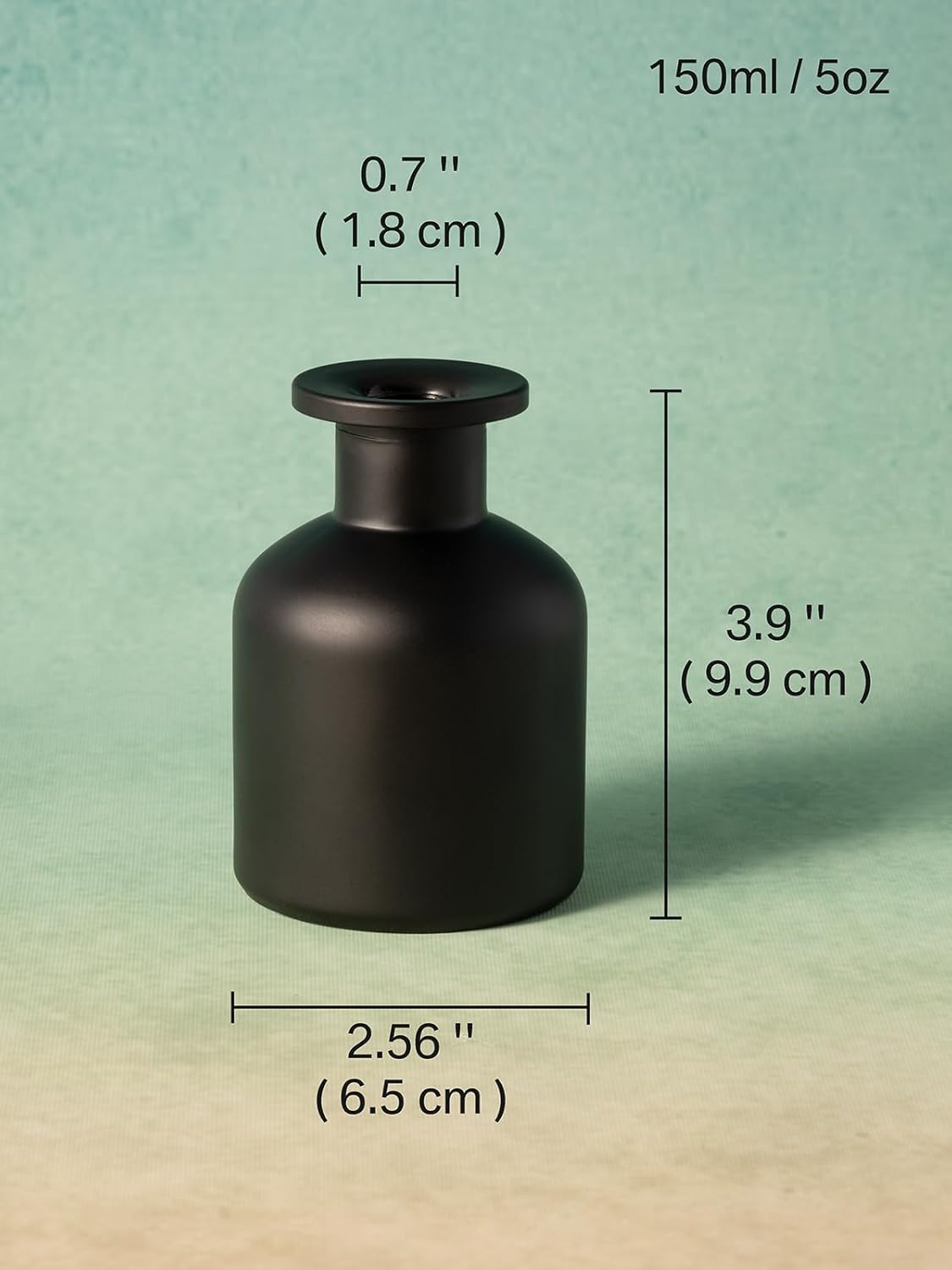 Mo0yuulife LeDeGine 9Pcs Matte Black Diffuser Bottles 150ml