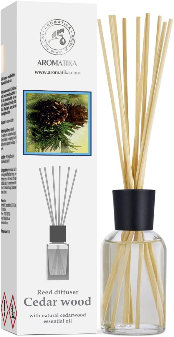 Cedarwood Reed Diffuser 34 Fl Oz - Natural Aromatherapy Set