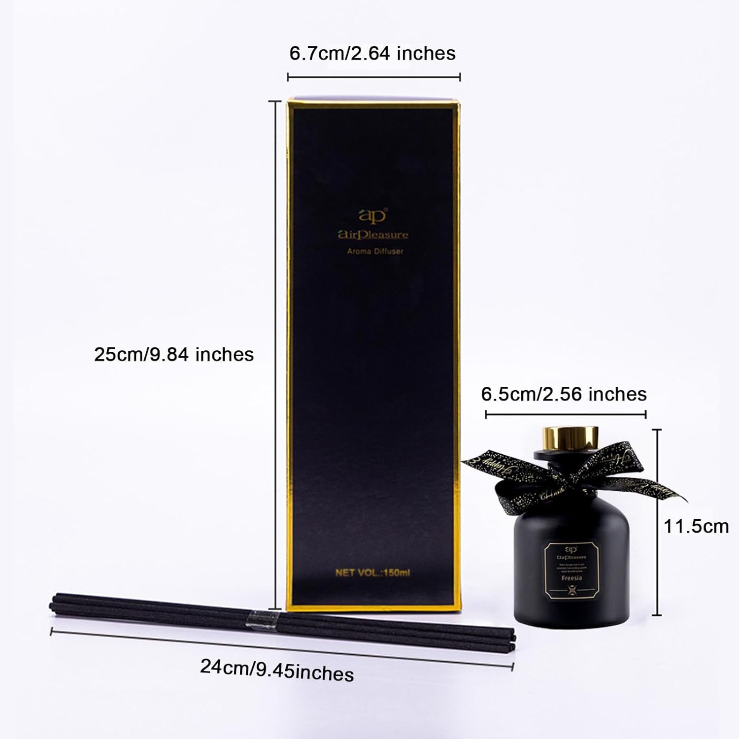 Freesia Reed Diffuser Set with 8 Scent Sticks