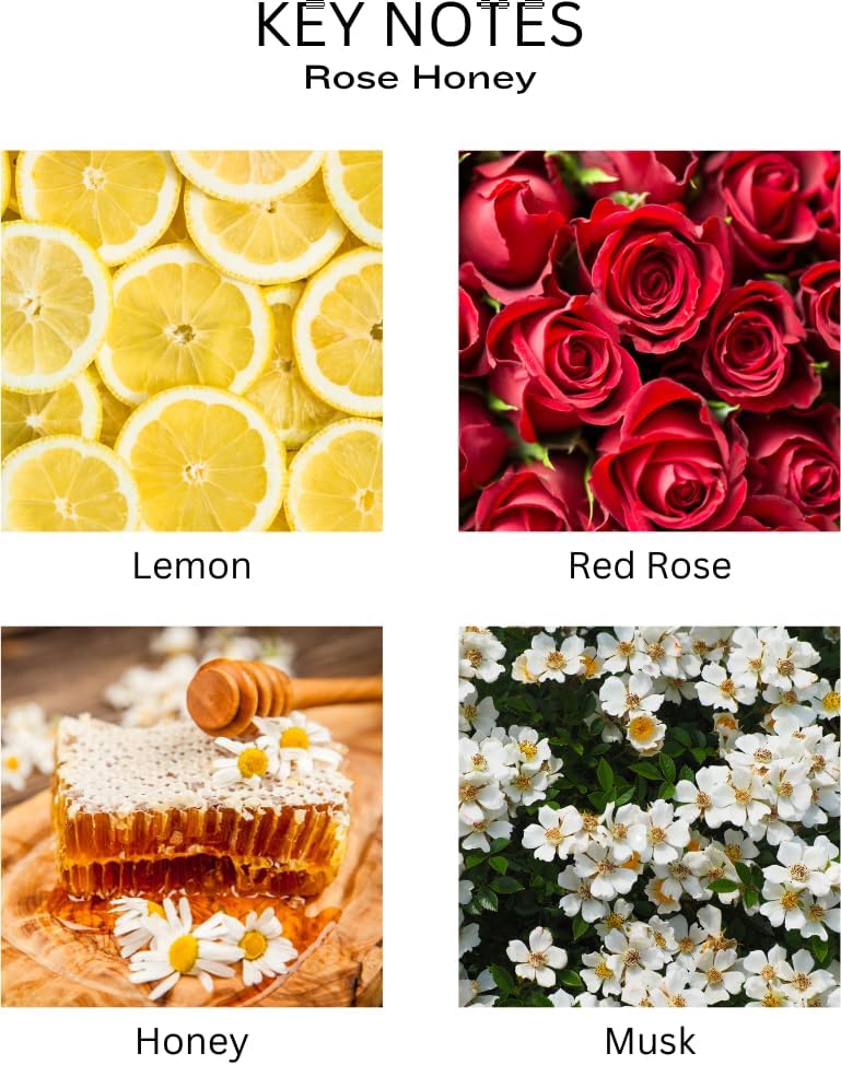PEANAK Reed Diffuser Set Rose Honey 67oz Set of 2
