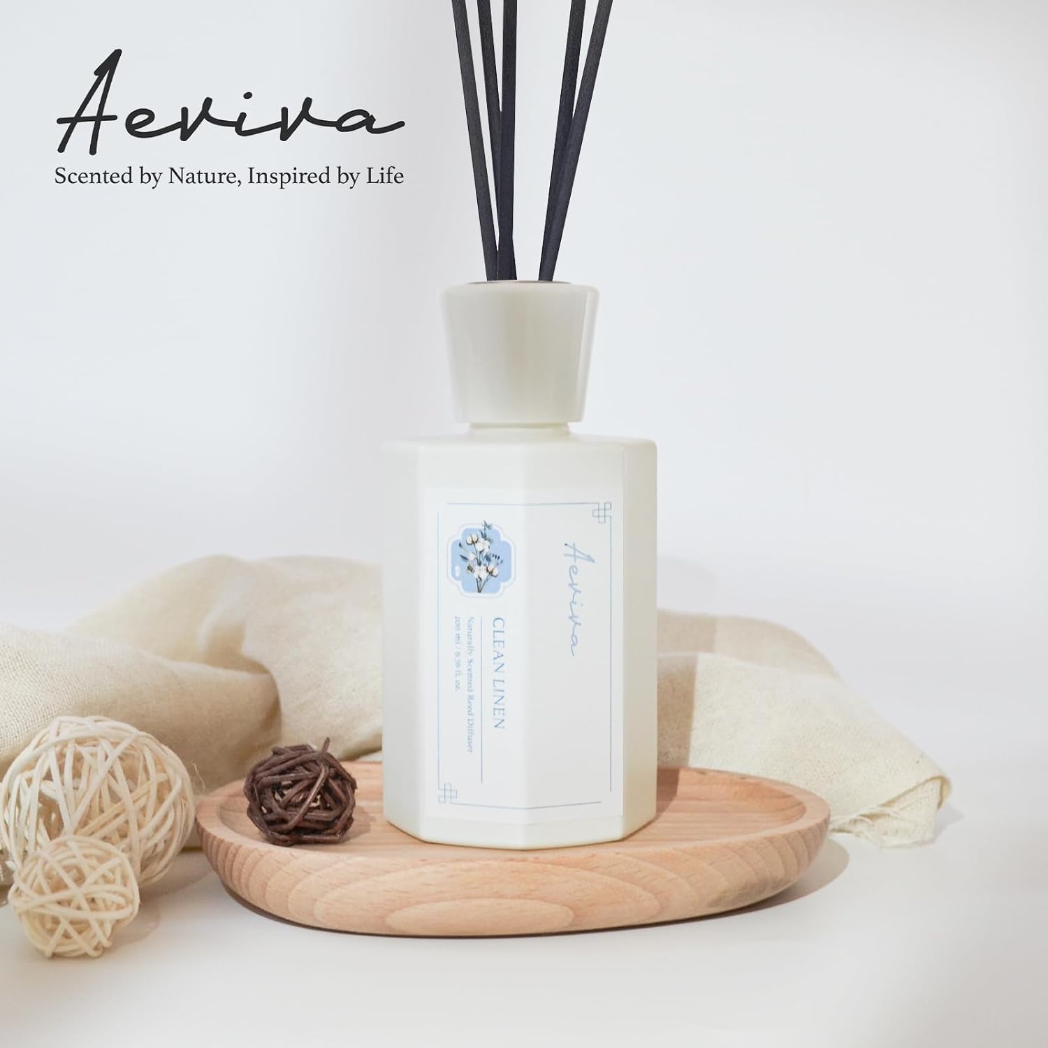 Aeviva Reed Diffuser Set 67 oz Clean Linen Scent