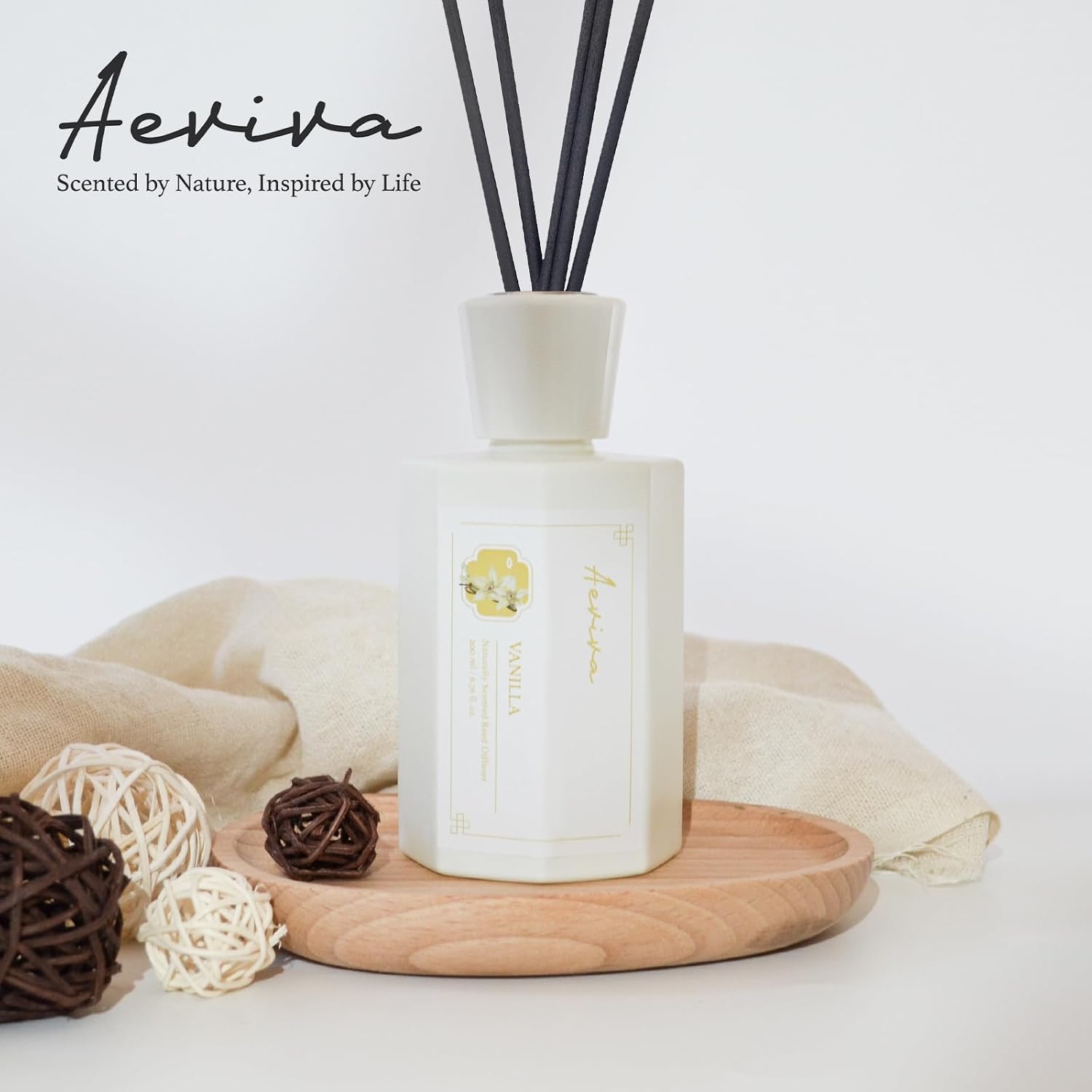 Aeviva Vanilla Reed Diffuser Set 67 oz