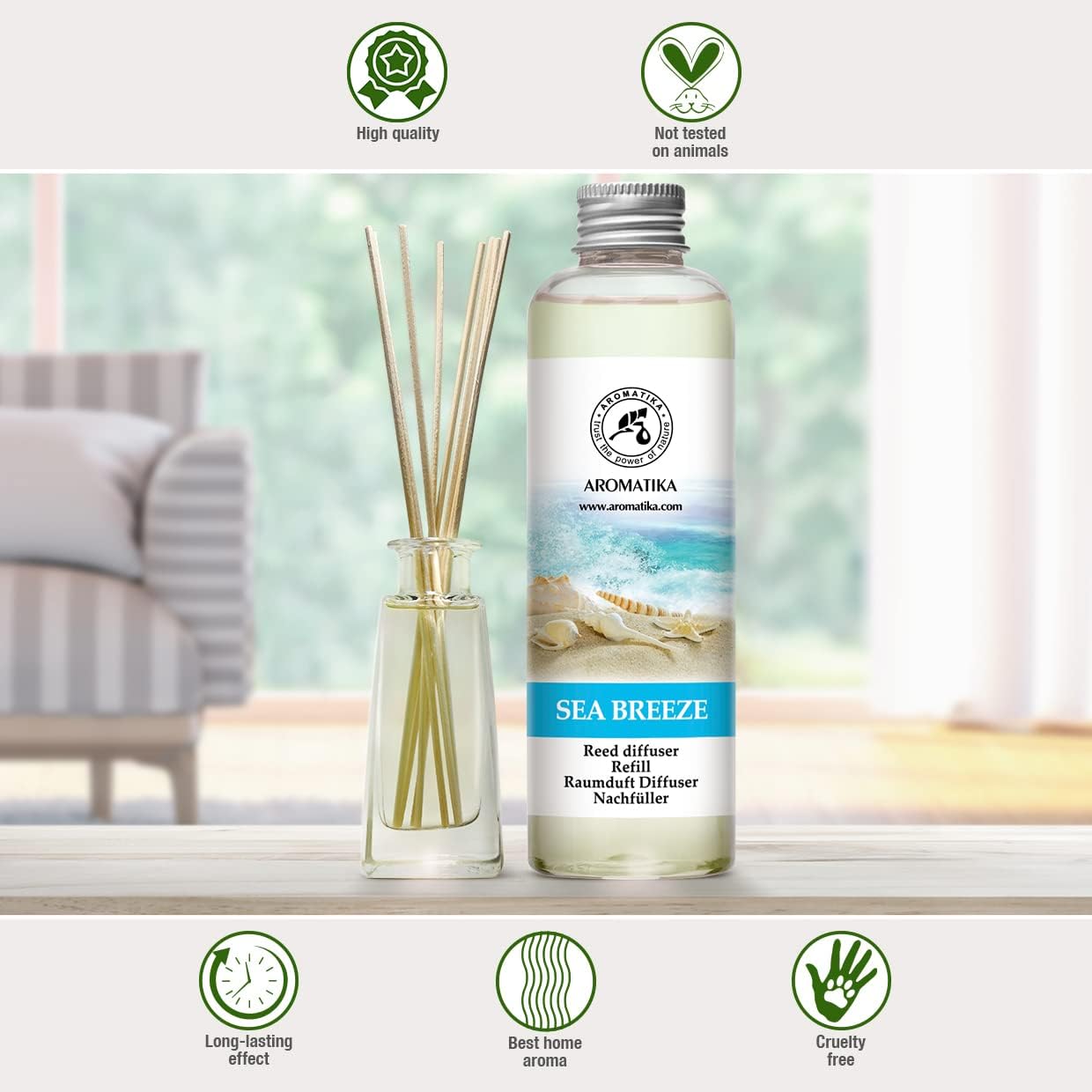 Sea Breeze Reed Diffuser Refill - 68 Fl Oz Fresh Scent