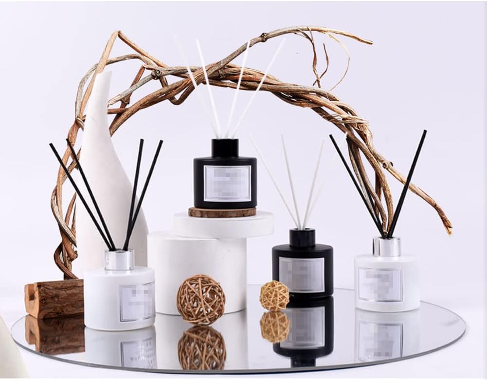 TOPWEL 120ml Glass Diffuser Jar with Silver Cap