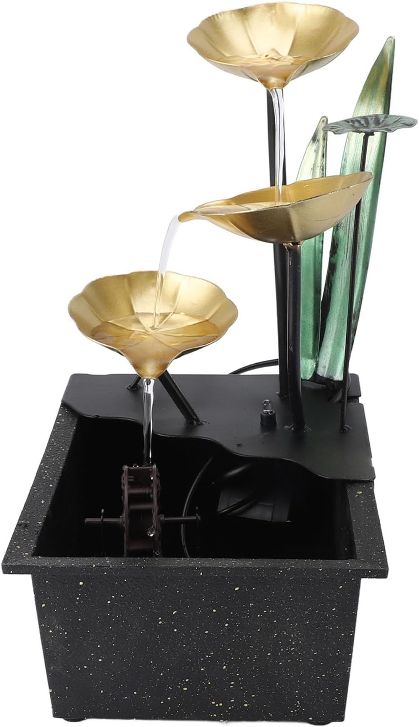 Quiet Circulating Iron Tabletop Fountain with LED Light