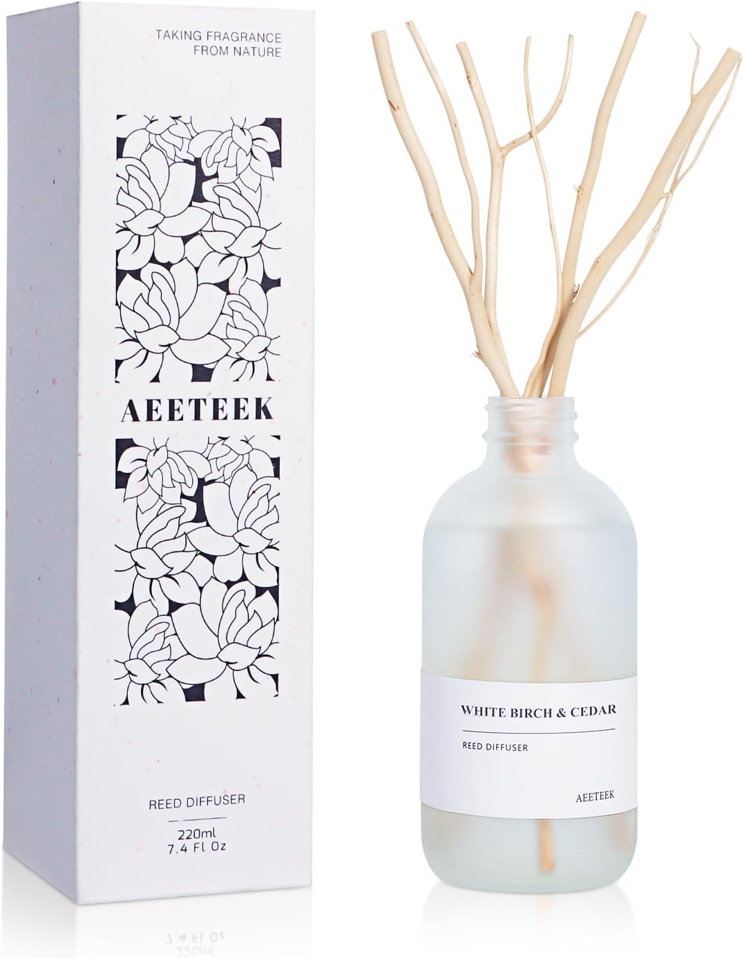 White Birch Cedar Reed Diffuser Set 74 Oz Large Bottle