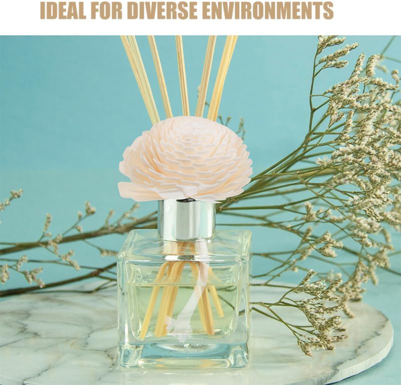 NOLITOY Diffuser with Mixed Sola Flowers and Cotton Reed