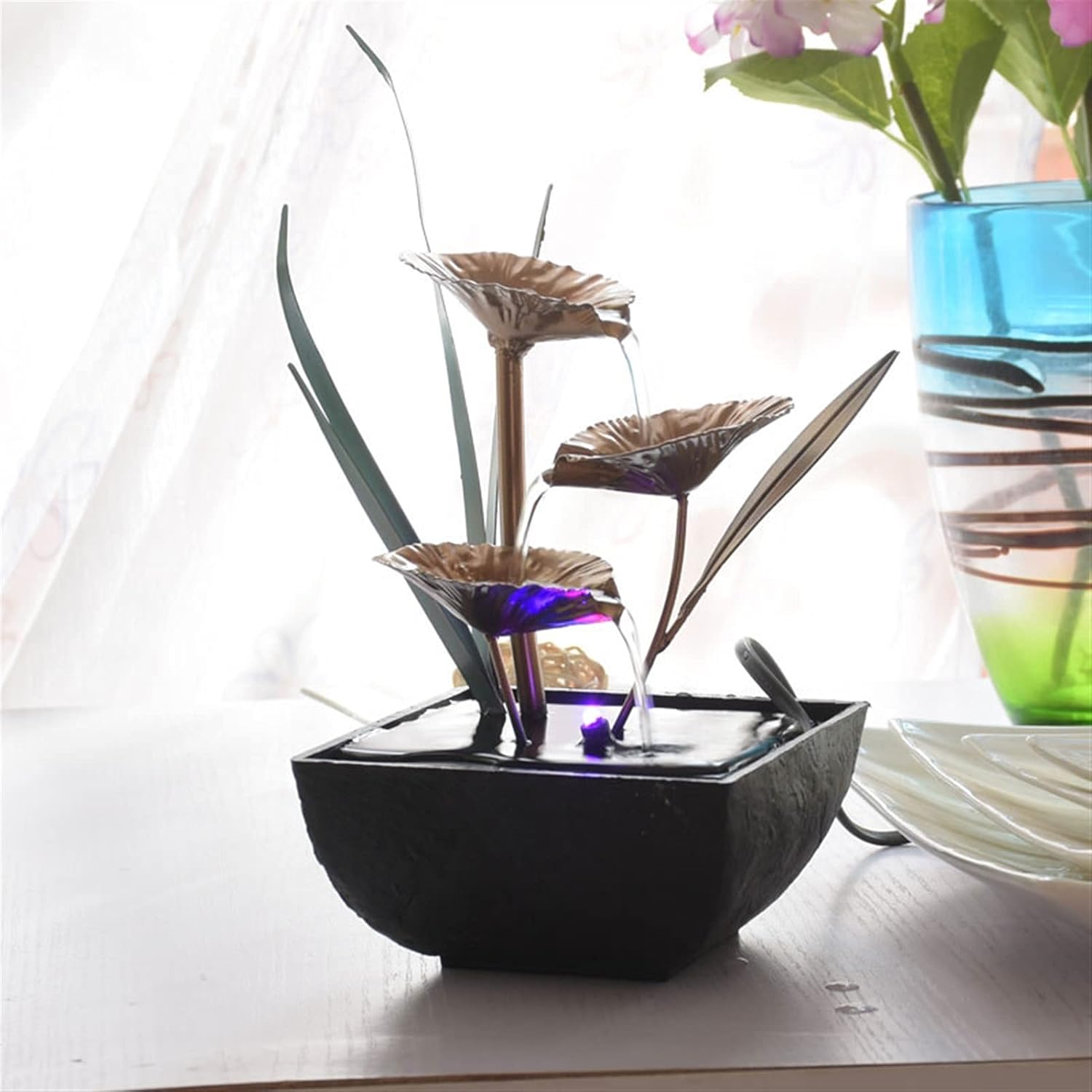 SUNESA Tabletop Fountain Indoor Decorative Feng Shui Water Feature