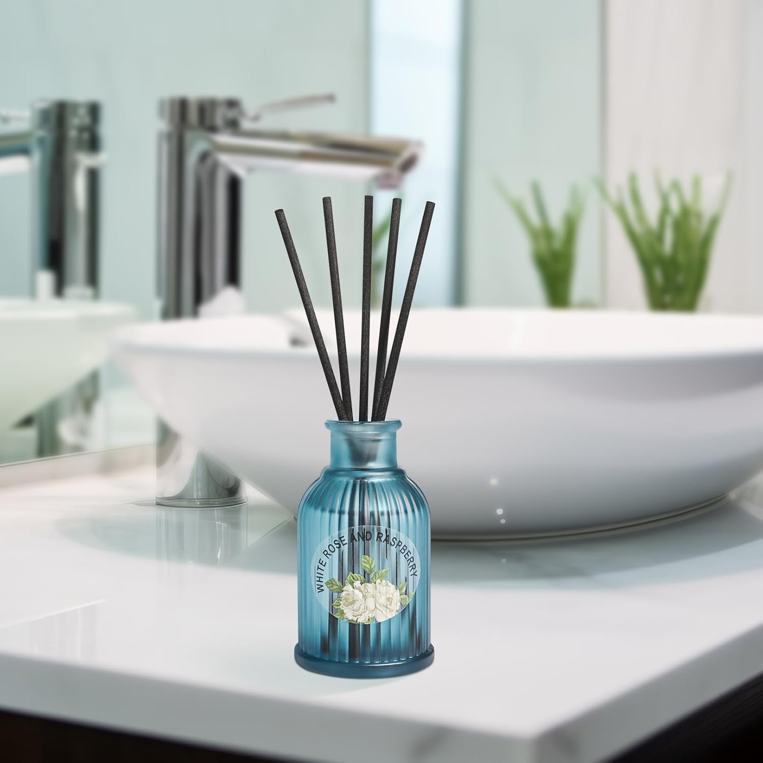 White Rose and Berries Reed Diffuser Set 2 Pack