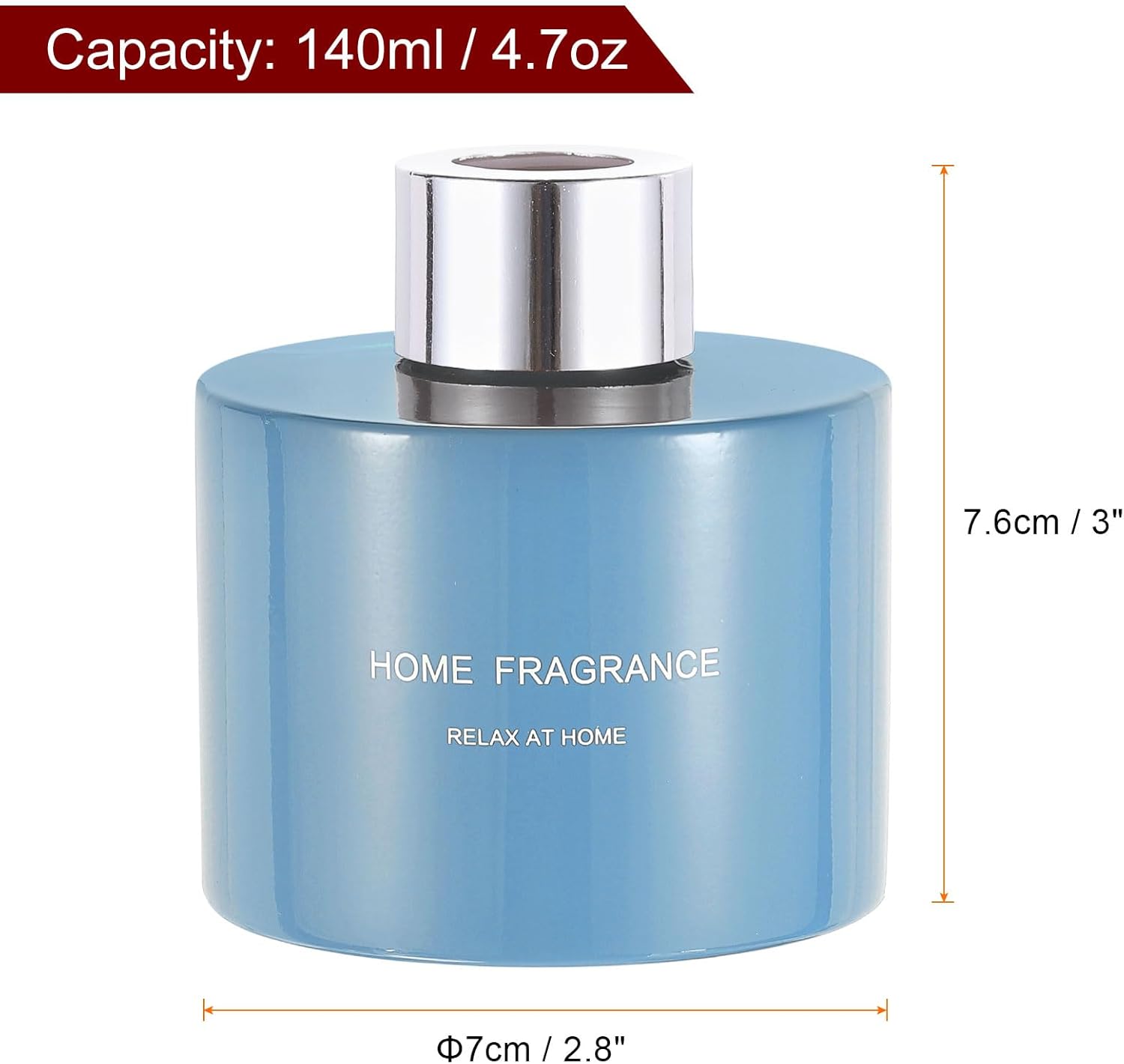 HARFINGTON 4 Pack Empty Glass Diffuser Bottles 140ml