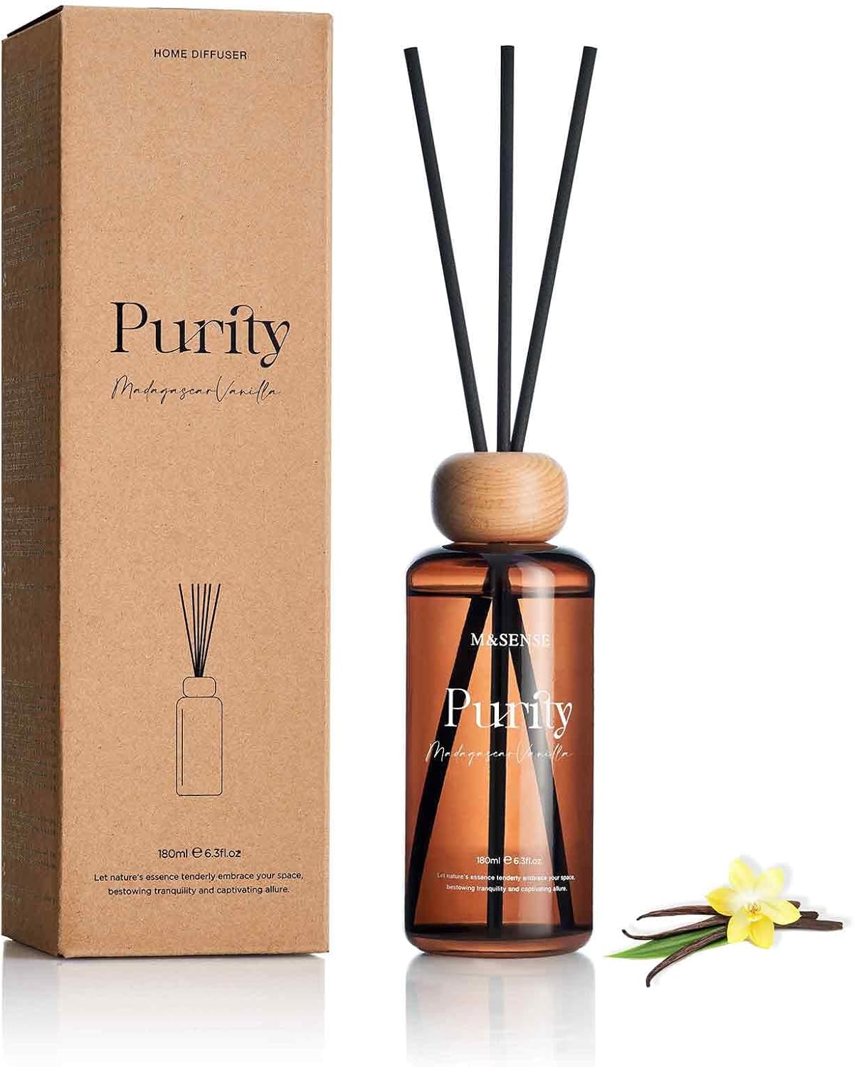 MSENSE Madagascar Vanilla Reed Diffuser Set