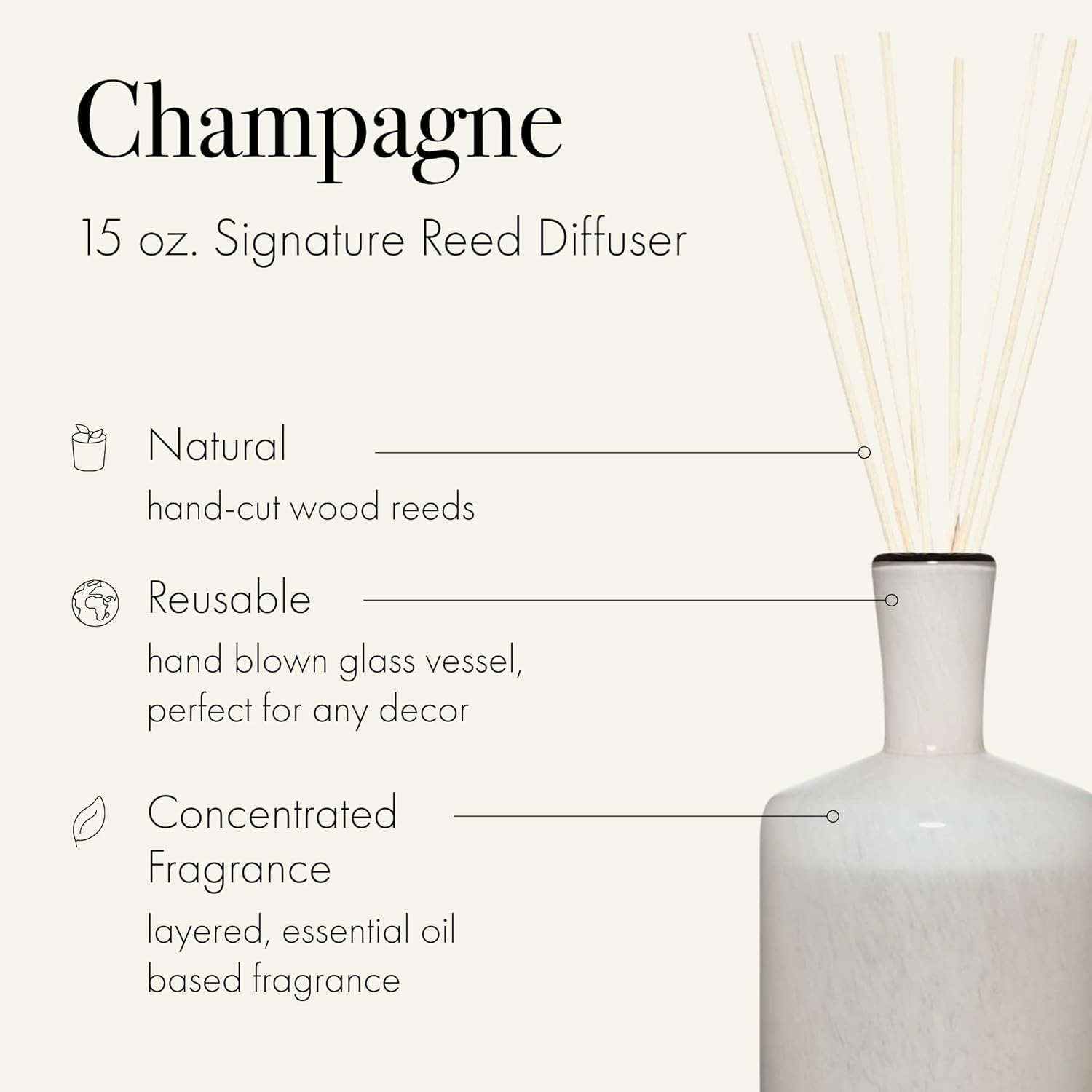 LAFCO New York Champagne Reed Diffuser 15 Oz