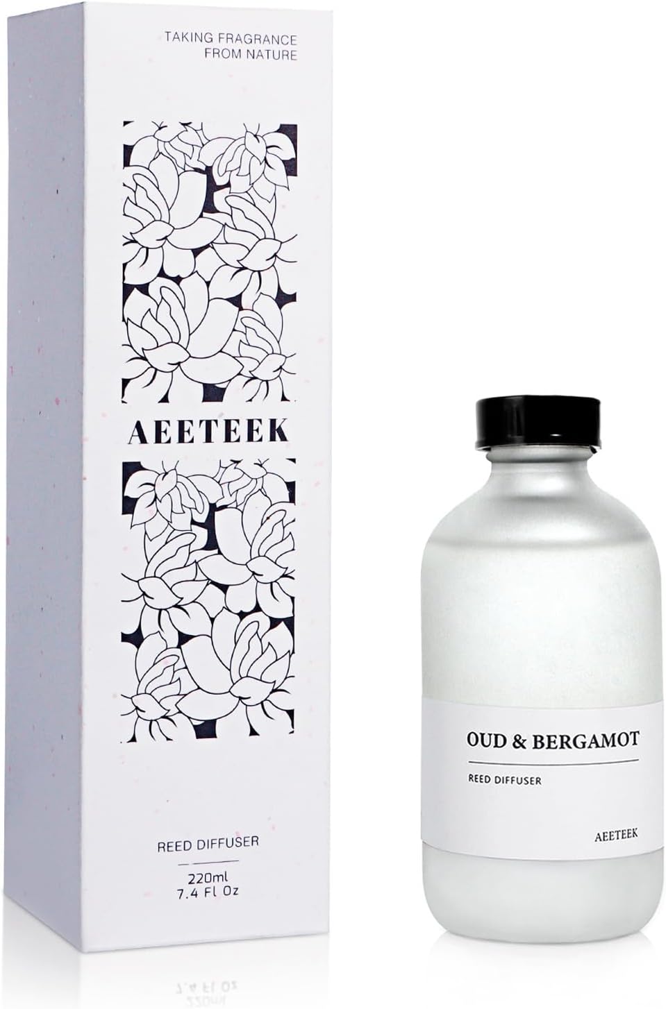 Oud Bergamot Reed Diffuser with Willow Branches Decor
