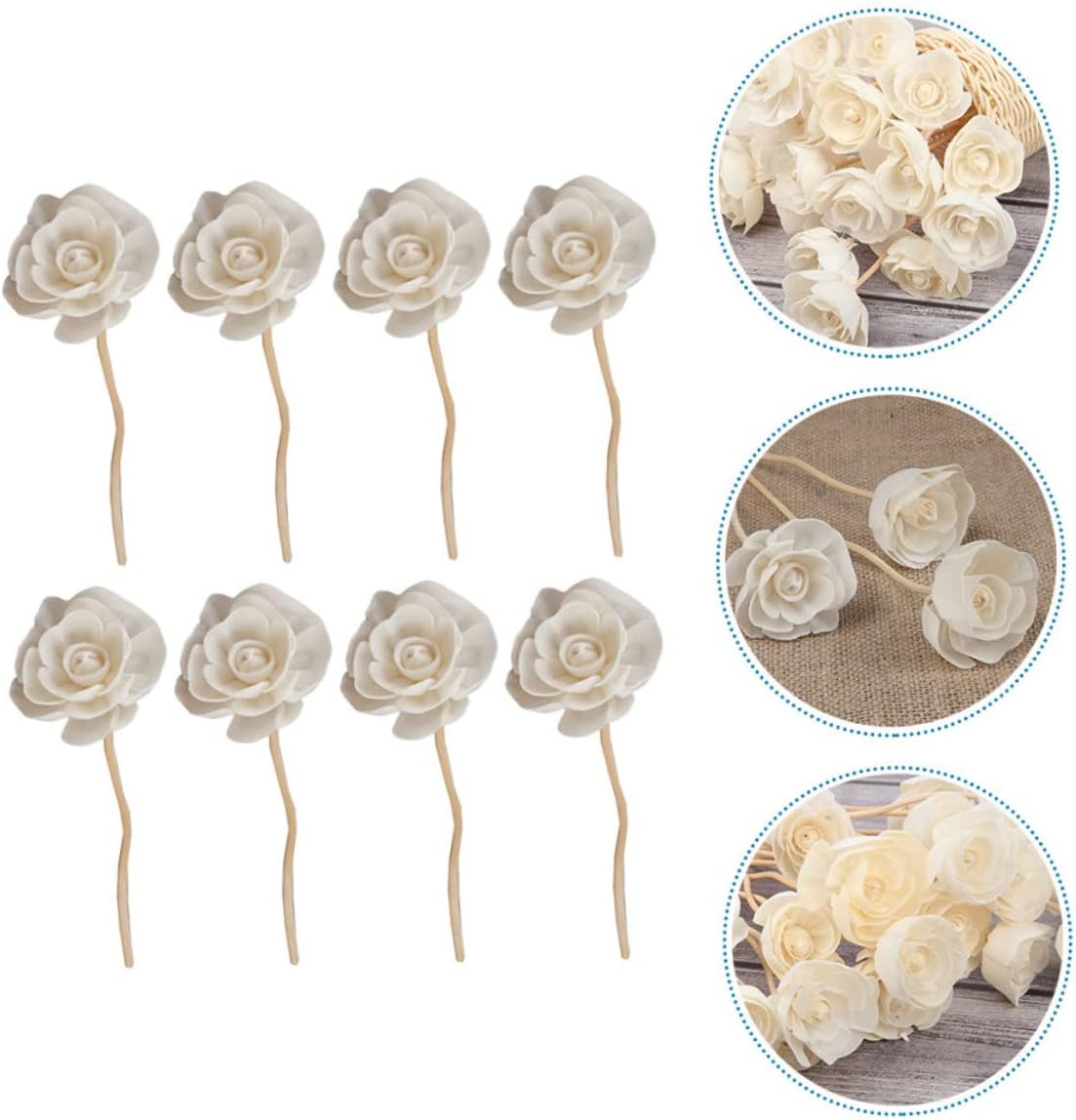 BESPORTBLE 8Pcs Rattan Reed Diffuser Set with Decorative Vines