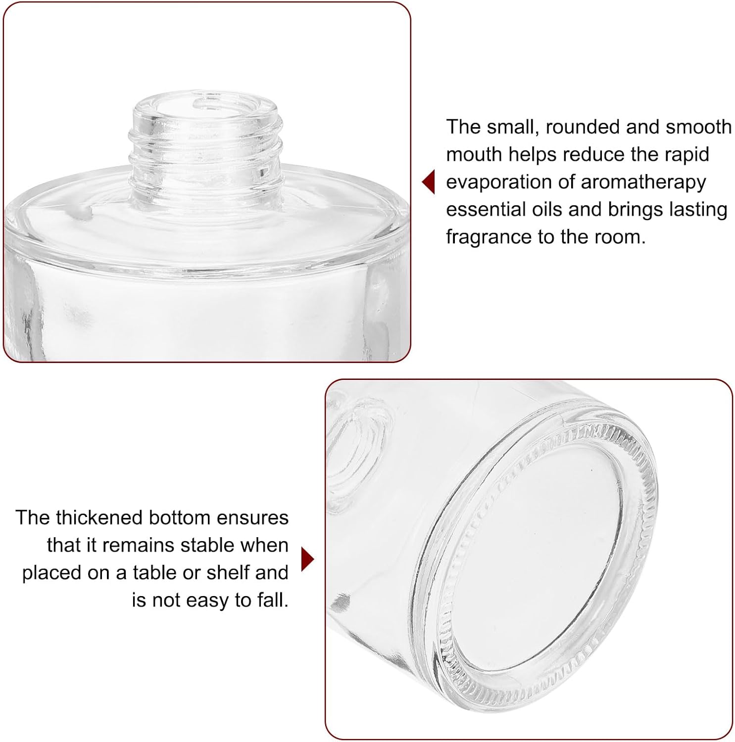HARFINGTON 4pcs 120ml Refillable Diffuser Bottles