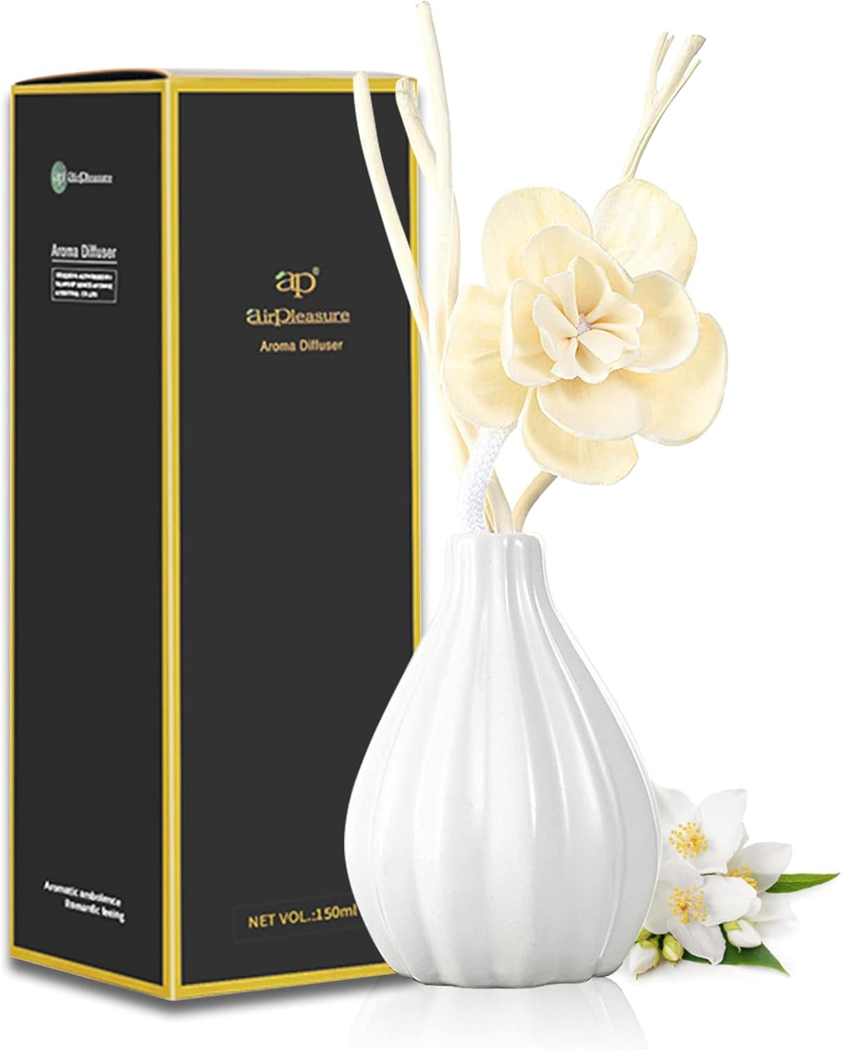 Elegant Jasmine Bouquet Reed Diffuser Set
