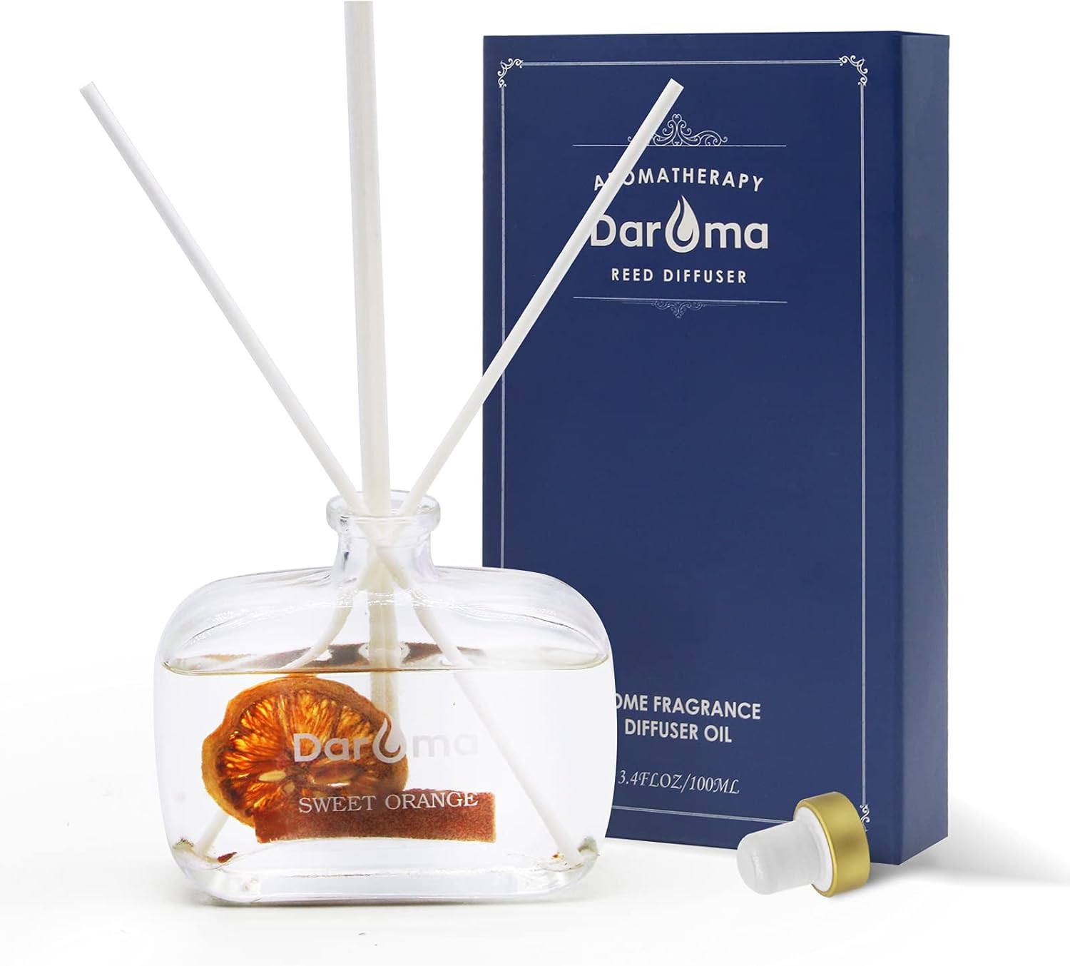 DAROMA Reed Diffuser Set with Dried Flowers and Natural Rattan Sticks
