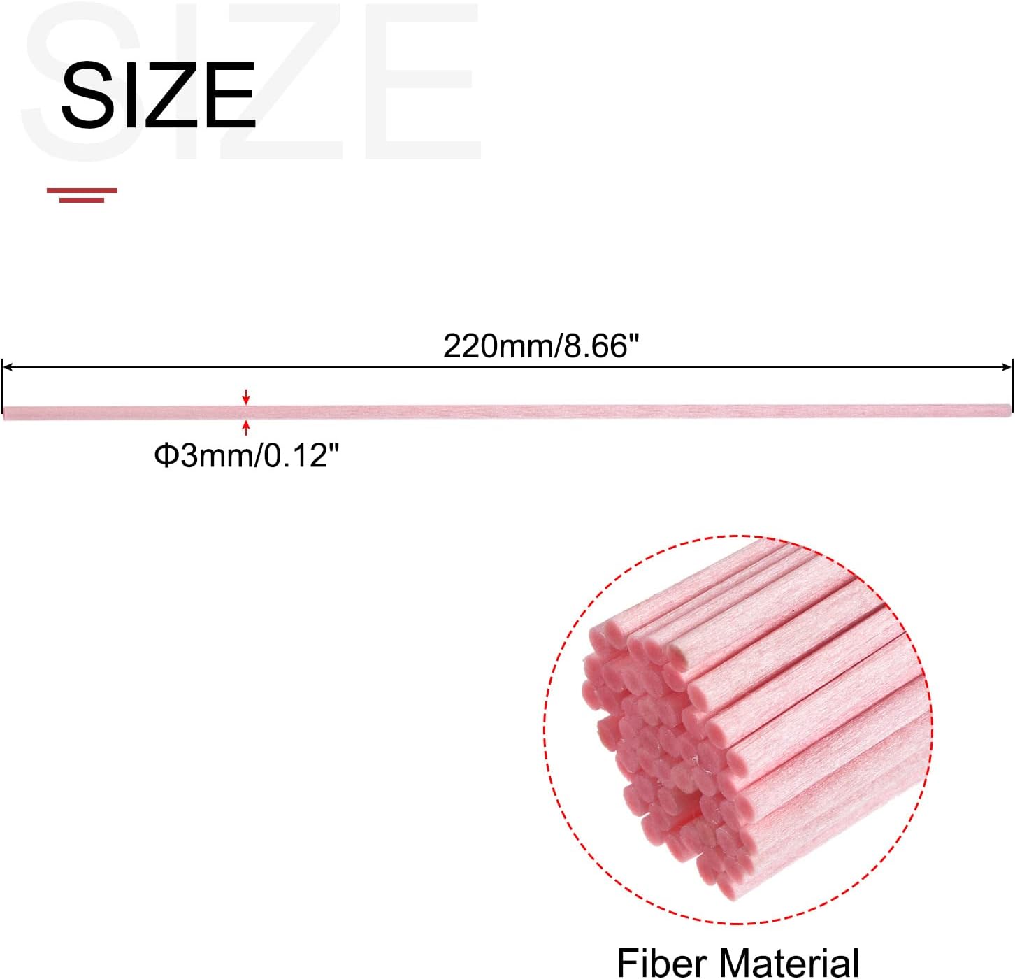 MECCANIXITY Fiber Reed Diffuser Sticks Pack of 50