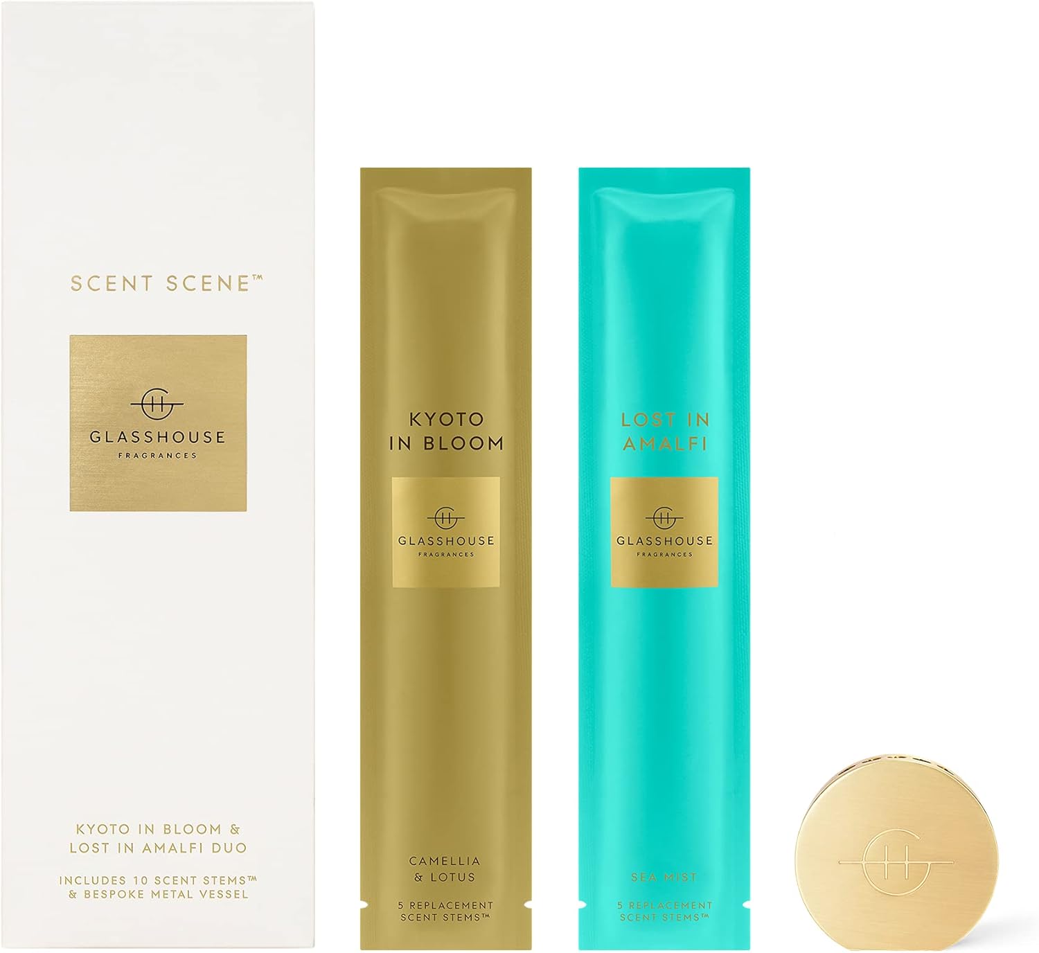 Glasshouse Fragrances Kyoto In Bloom Lost In Amalfi Diffuser Set