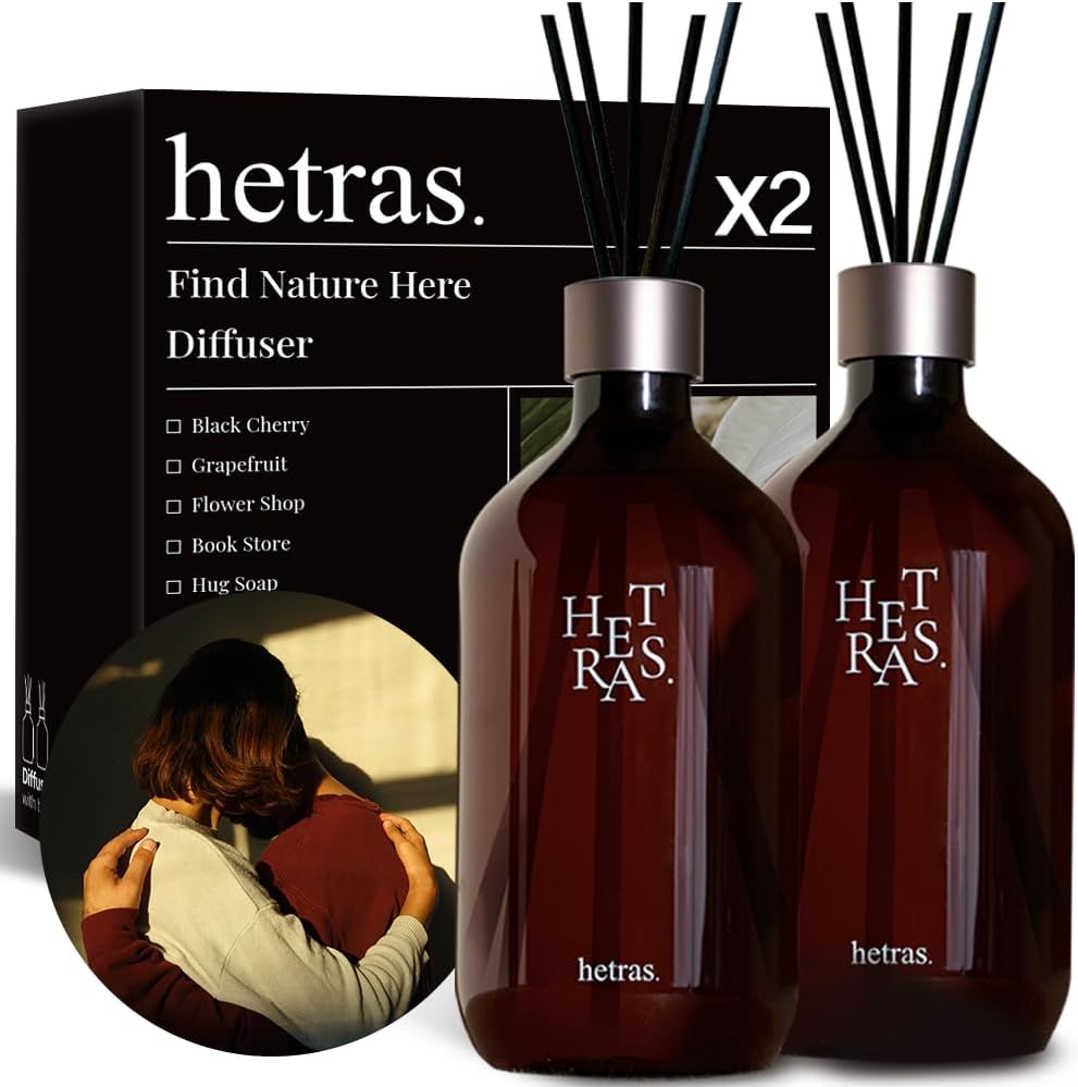 HETRAS Premium Reed Diffuser Set 2 Pack