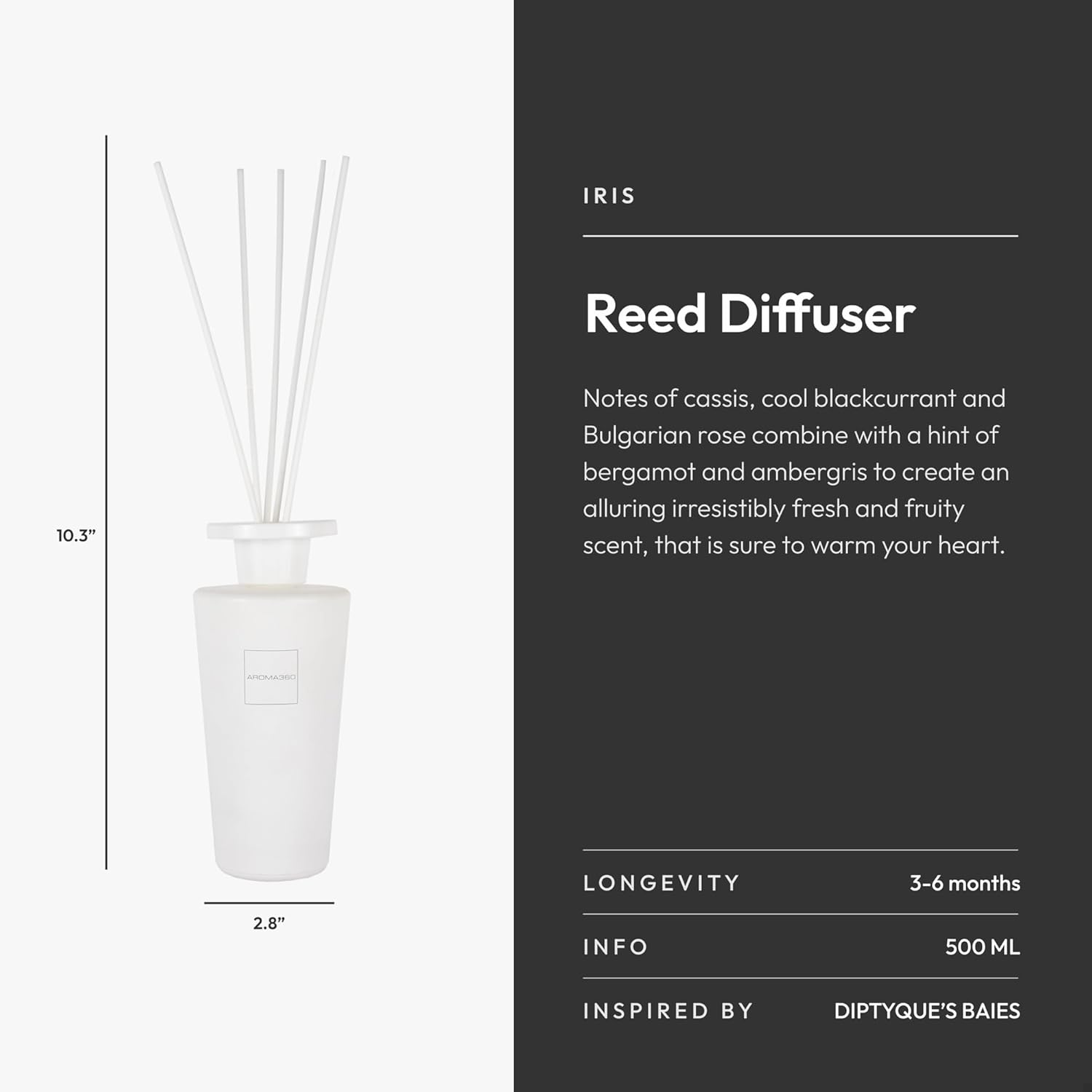 Aroma360 Iris Reed Diffuser Set - 500ML
