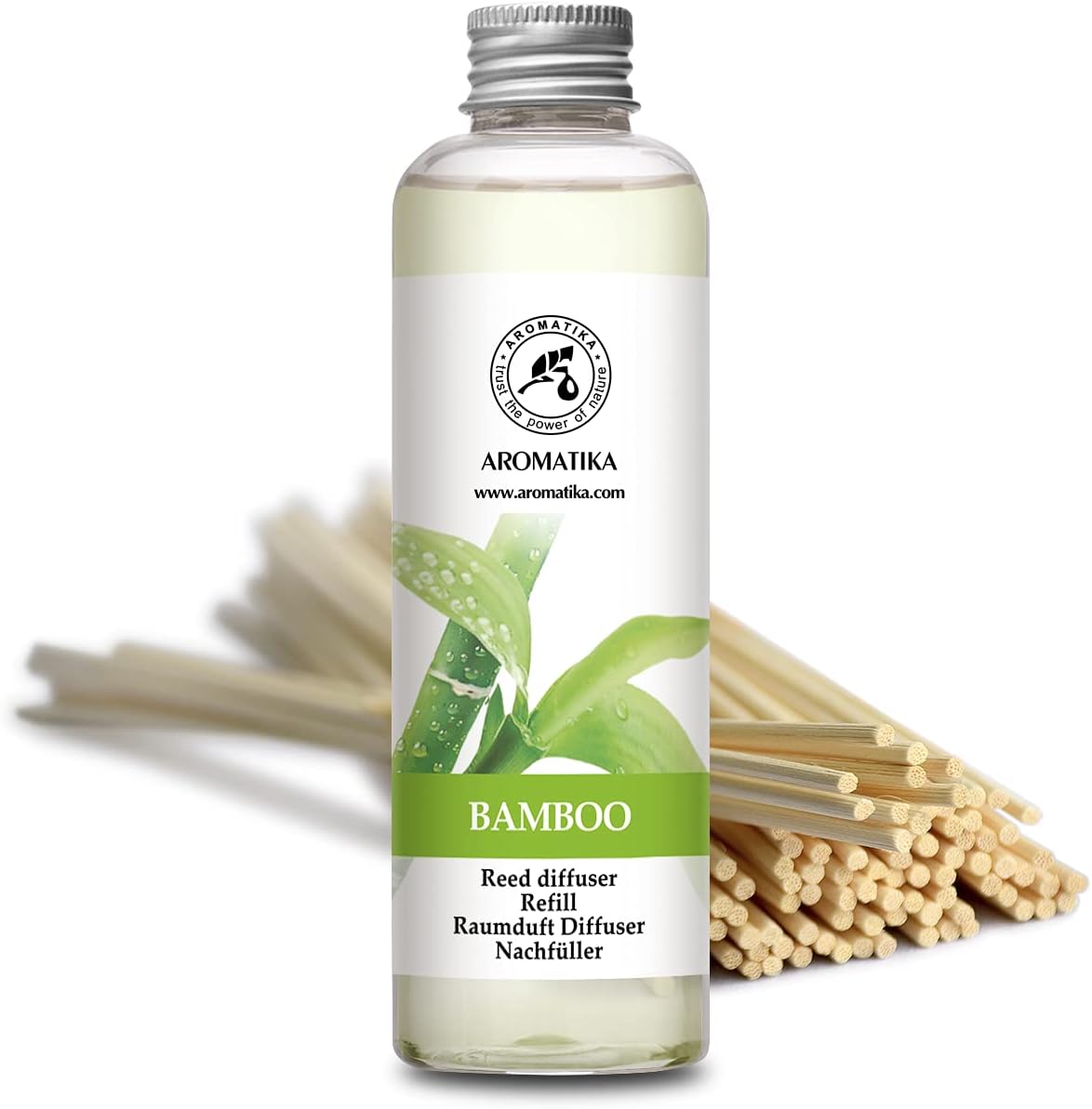Bamboo Refill Reed Diffuser with Lemongrass Oil 68 Fl Oz