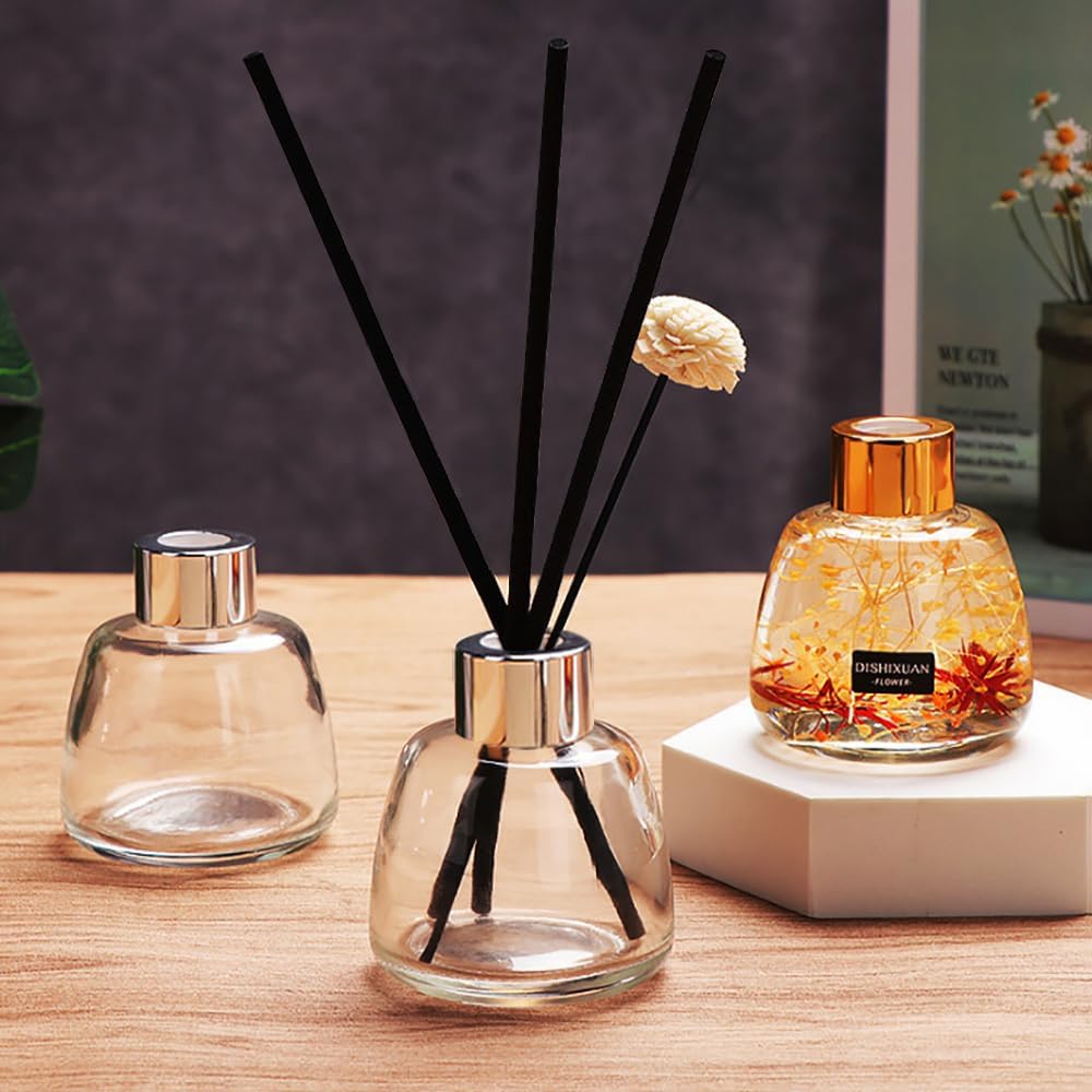 Kaxich 4 Pack Reed Diffuser Bottles with 30 Reeds 352 oz Refillable Essential Oil Diffuser Set for Home Decor