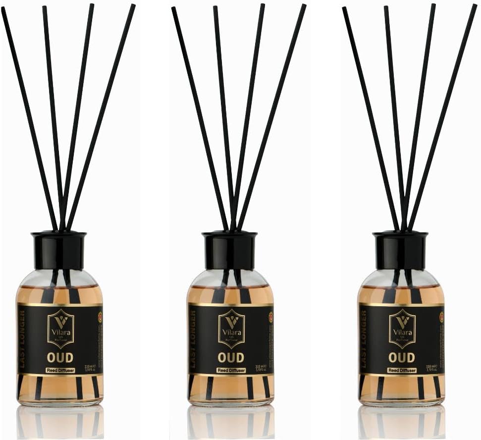 Vilara US Perfume Reed Diffuser Set Pack of 3 Mango Oud Istanbul