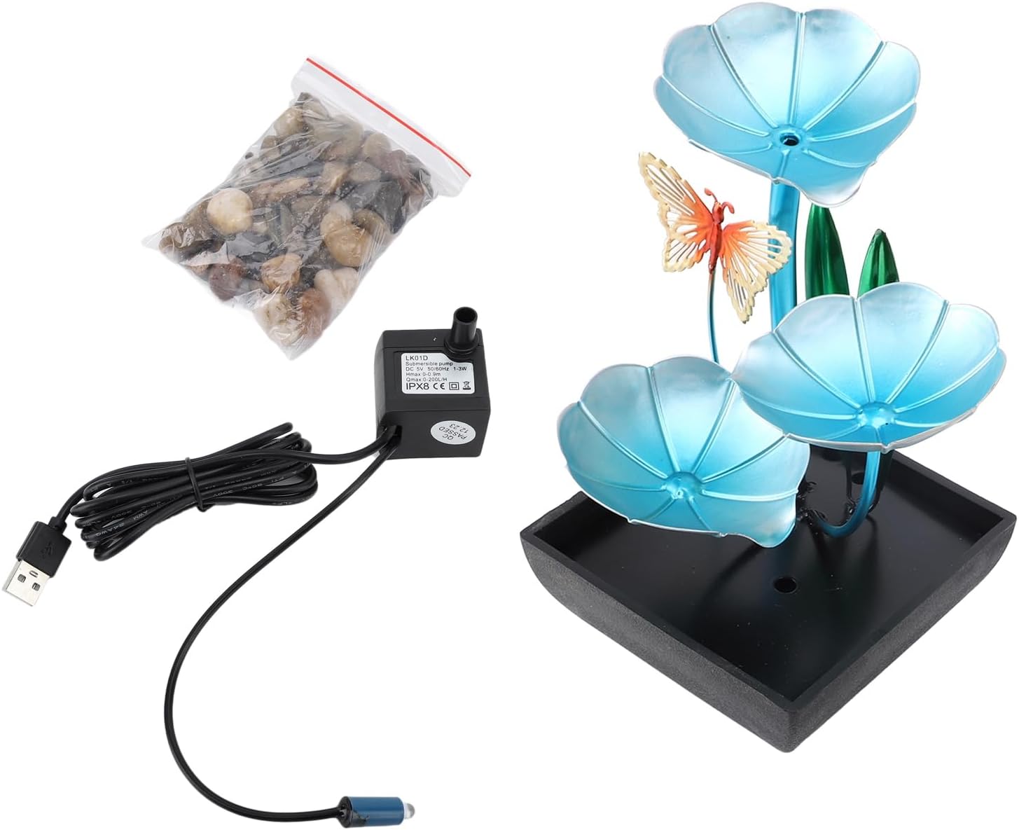 Iron Craft USB Tabletop Fountain with LED Light
