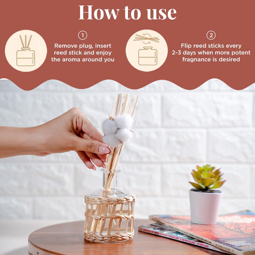 Folkulture Reed Diffuser Set 5 Oz Linen Scent