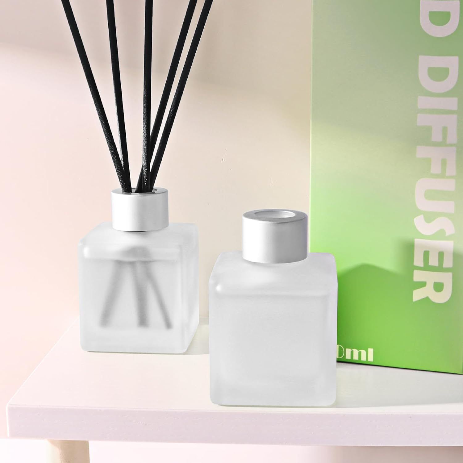 Sea Salt Green Tea Reed Diffuser Set 2-Pack 100ml Aroma Oils with Diffuser Sticks