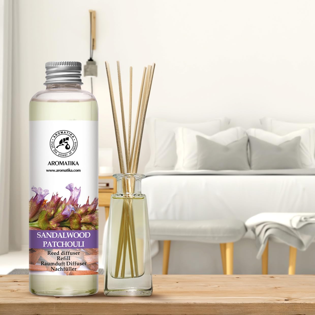 Sandalwood Patchouli Reed Diffuser Refill 64 FL Oz
