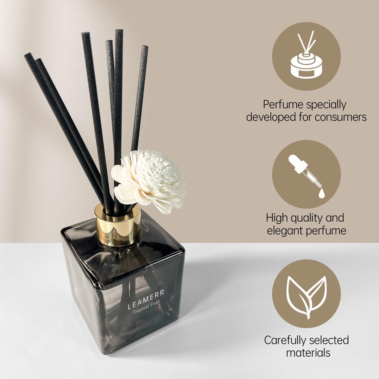 LEAMERR Tropical Fruit Reed Diffuser Set
