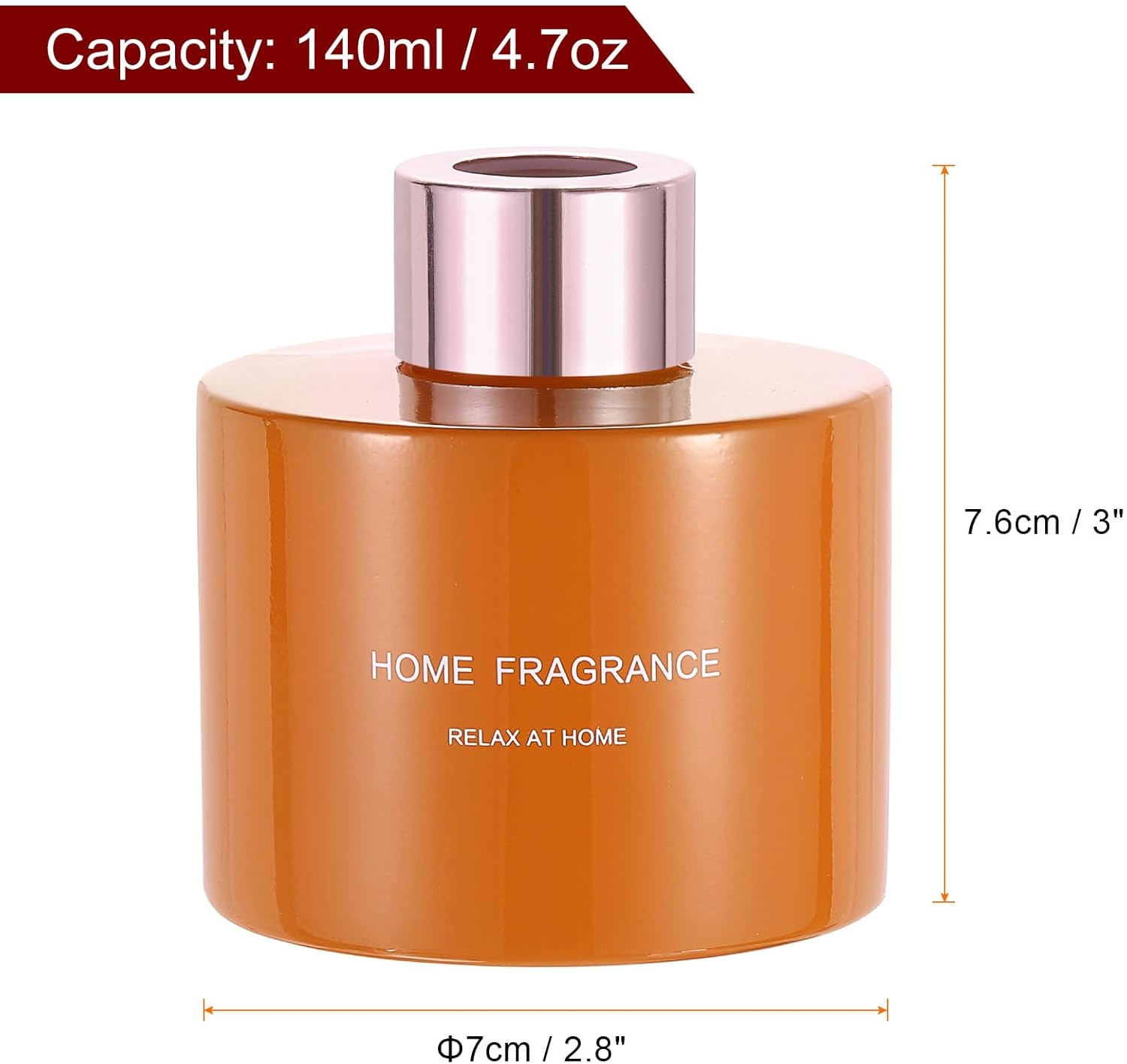 HARFINGTON 140ml Glass Diffuser Bottle with Gold Cap