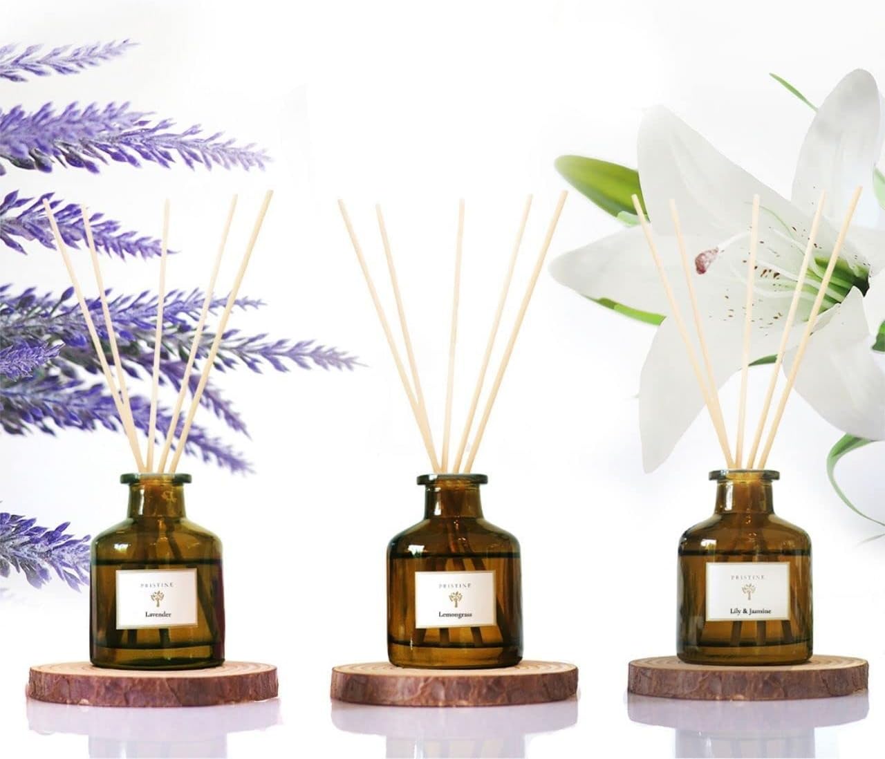 PRISTINE Garden Reed Diffuser Set 3 Pack